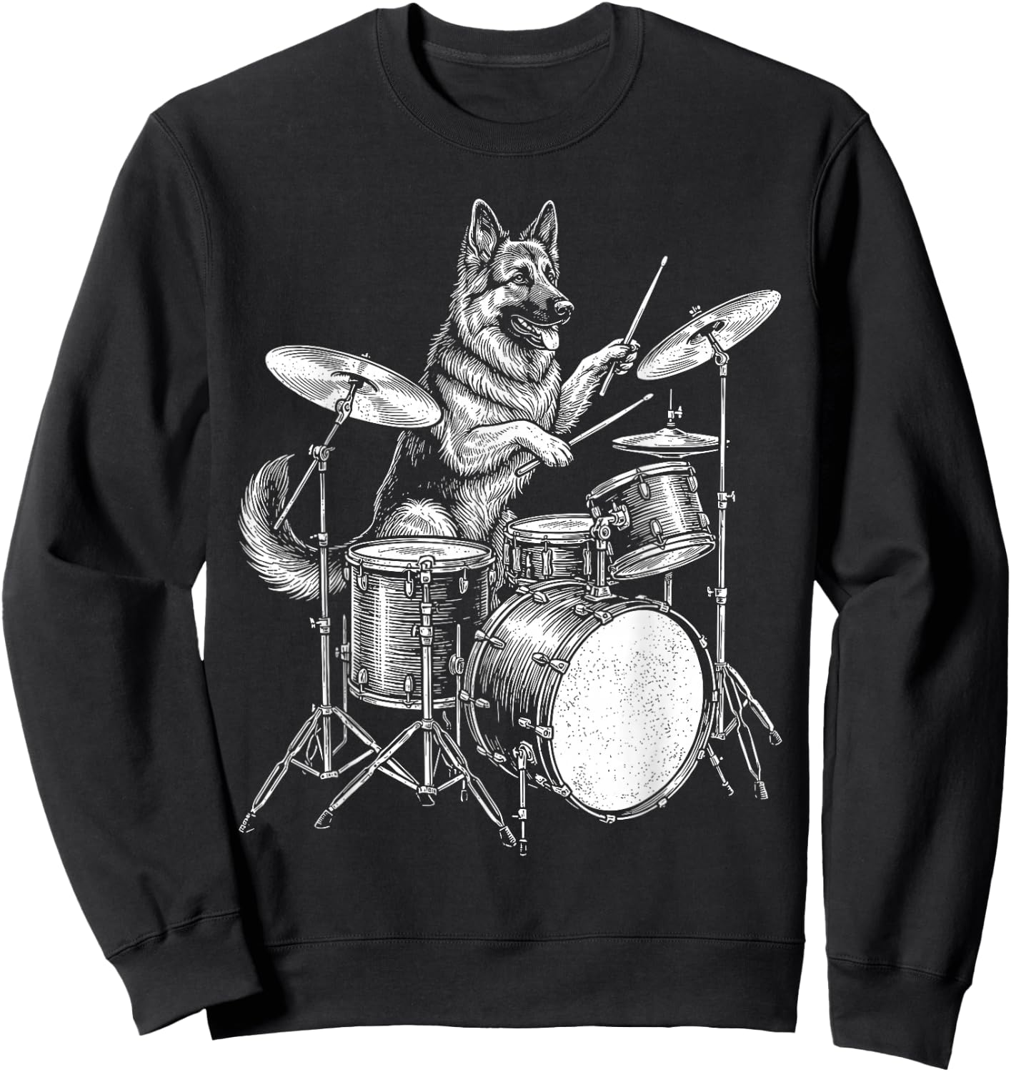 Cute German Shepherd Art Women German Shepherd Lover Sweatshirt - Sweatshirt | Black