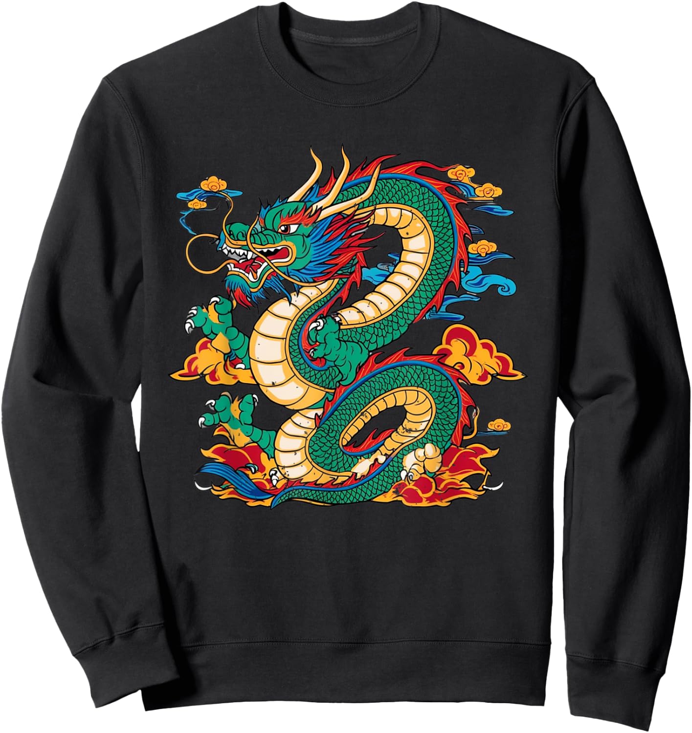 Traditional Chinese Dragon Symbol Of Power and Strength Sweatshirt - Sweatshirt | Black