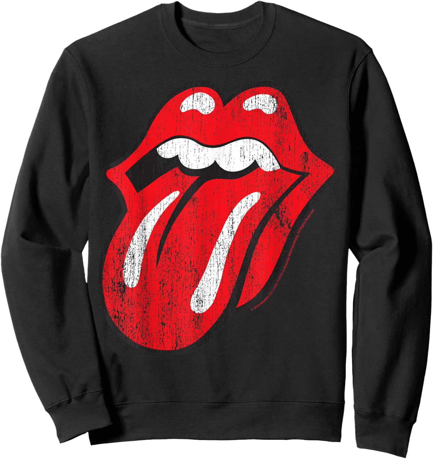 The Rolling Stones Classic Tongue Distressed Sweatshirt - Sweatshirt | Black