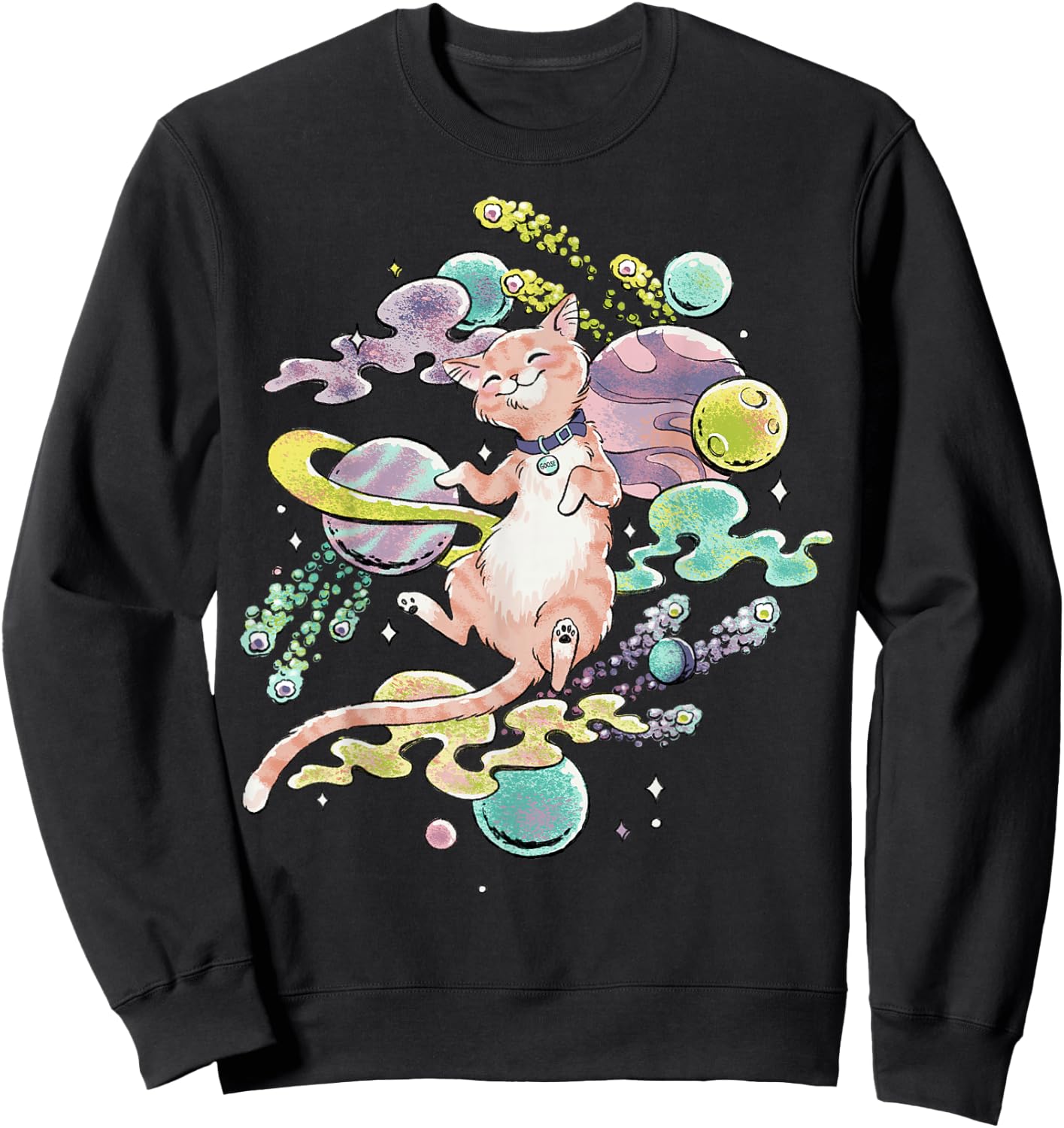 Marvel Captain Marvel Celestial Goose In Space Sweatshirt - Sweatshirt | Black