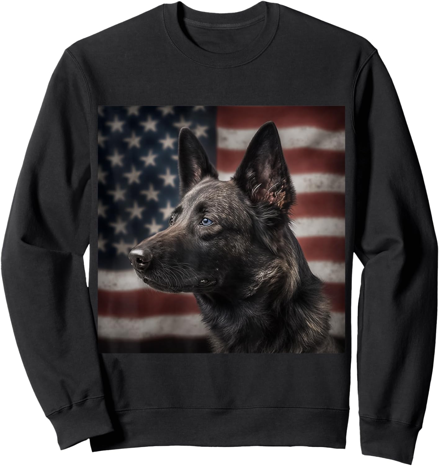 Dutch Shepherd 4th of July - Dutch Shepherd USA Sweatshirt - Sweatshirt | Black