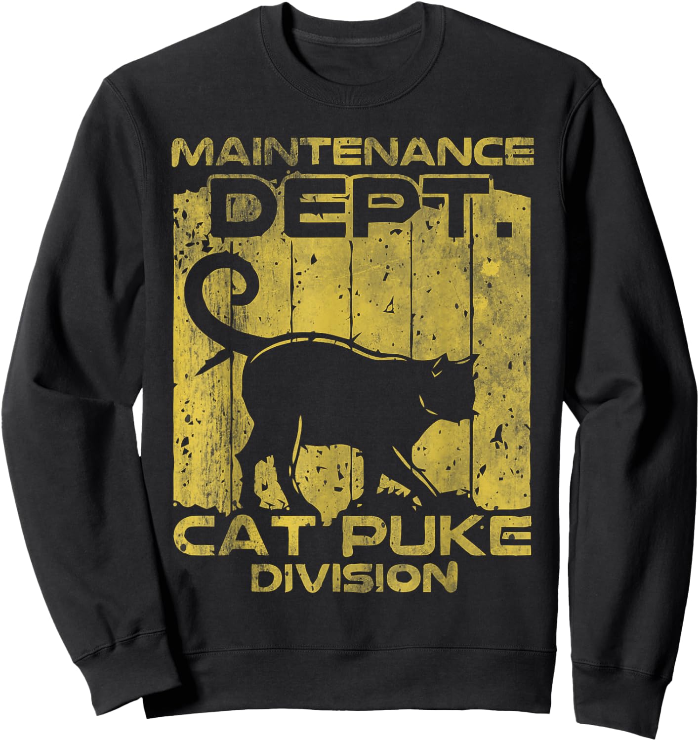 Maintenance Dept Cat Puke Division Women Sweatshirt - Sweatshirt | Black
