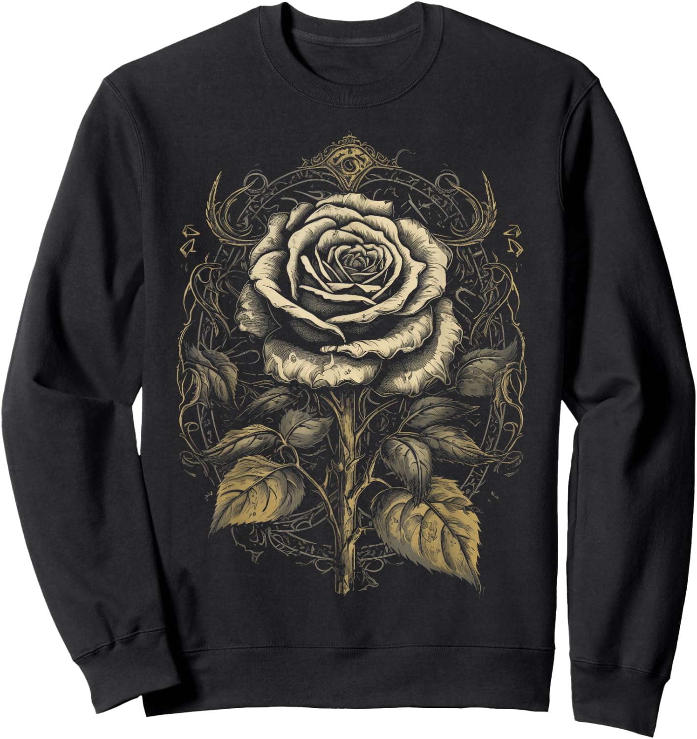 Gothic Aesthetic Rosen Hexen Witchcraft Dark Art Sweatshirt - Sweatshirt | Black