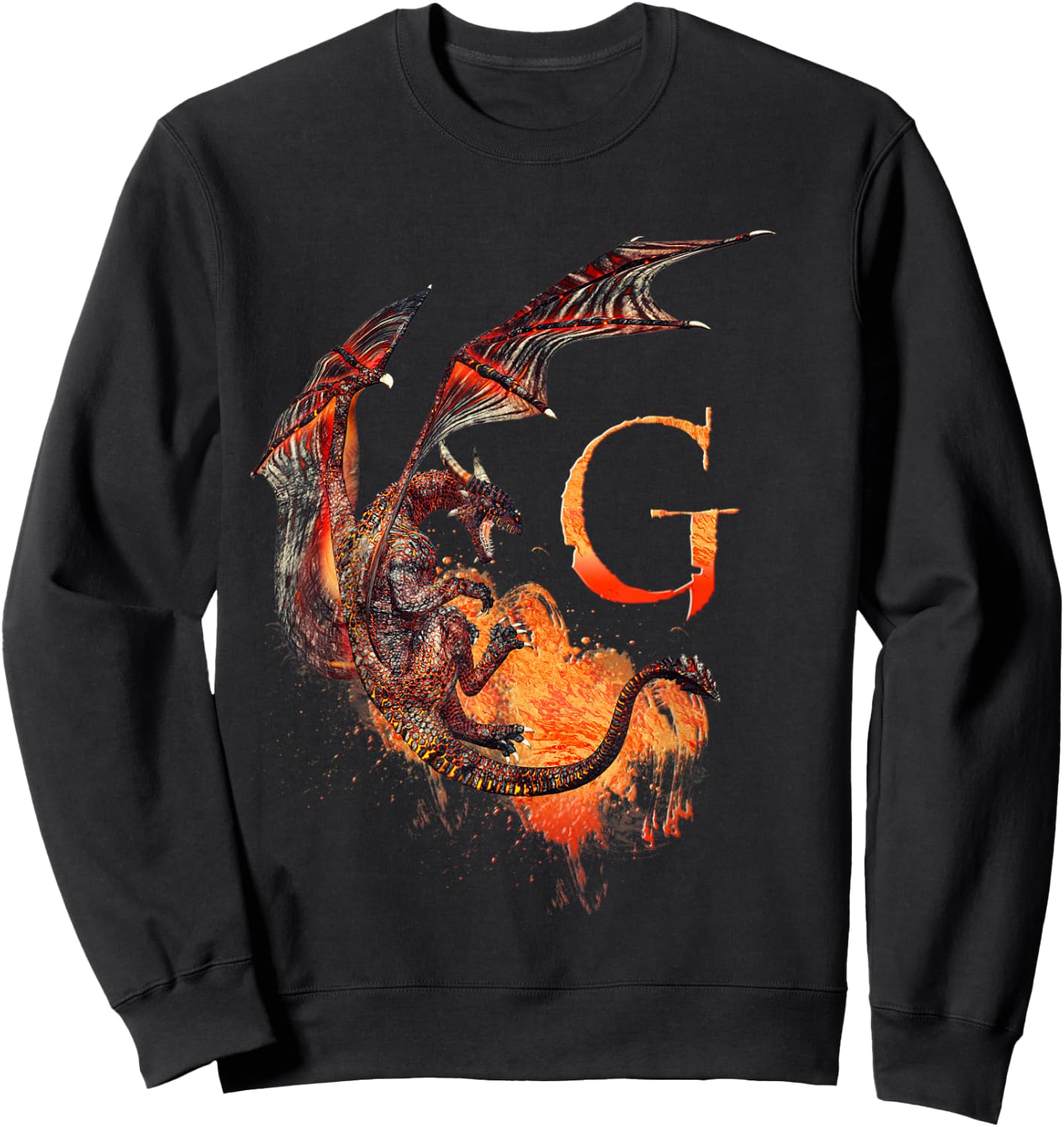 Letter G dragon monogram Sweatshirt - Sweatshirt | Black