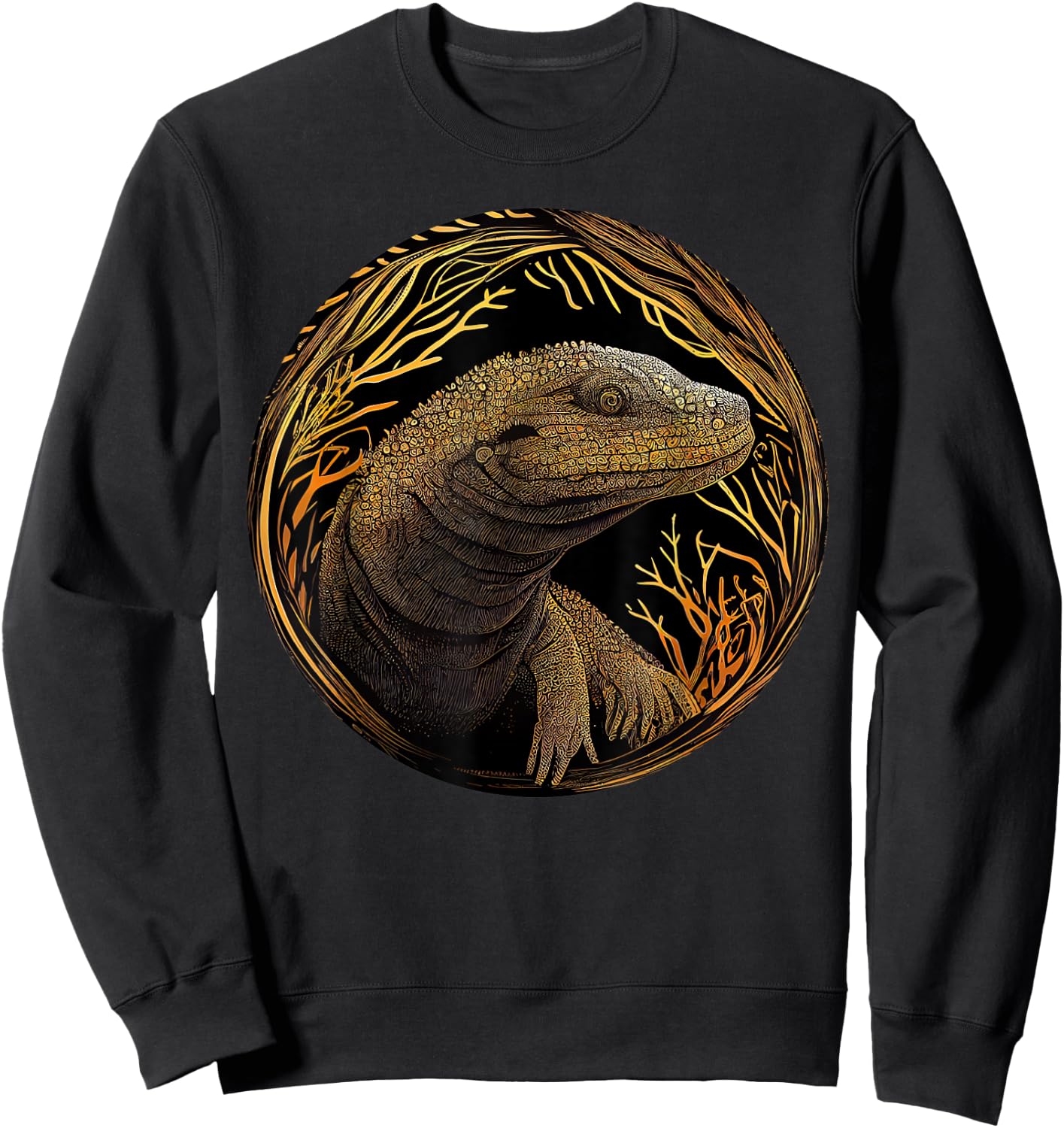 Comodo Dragon Animal Lover Wildlife Comodo Dragons Sweatshirt - Sweatshirt | Black