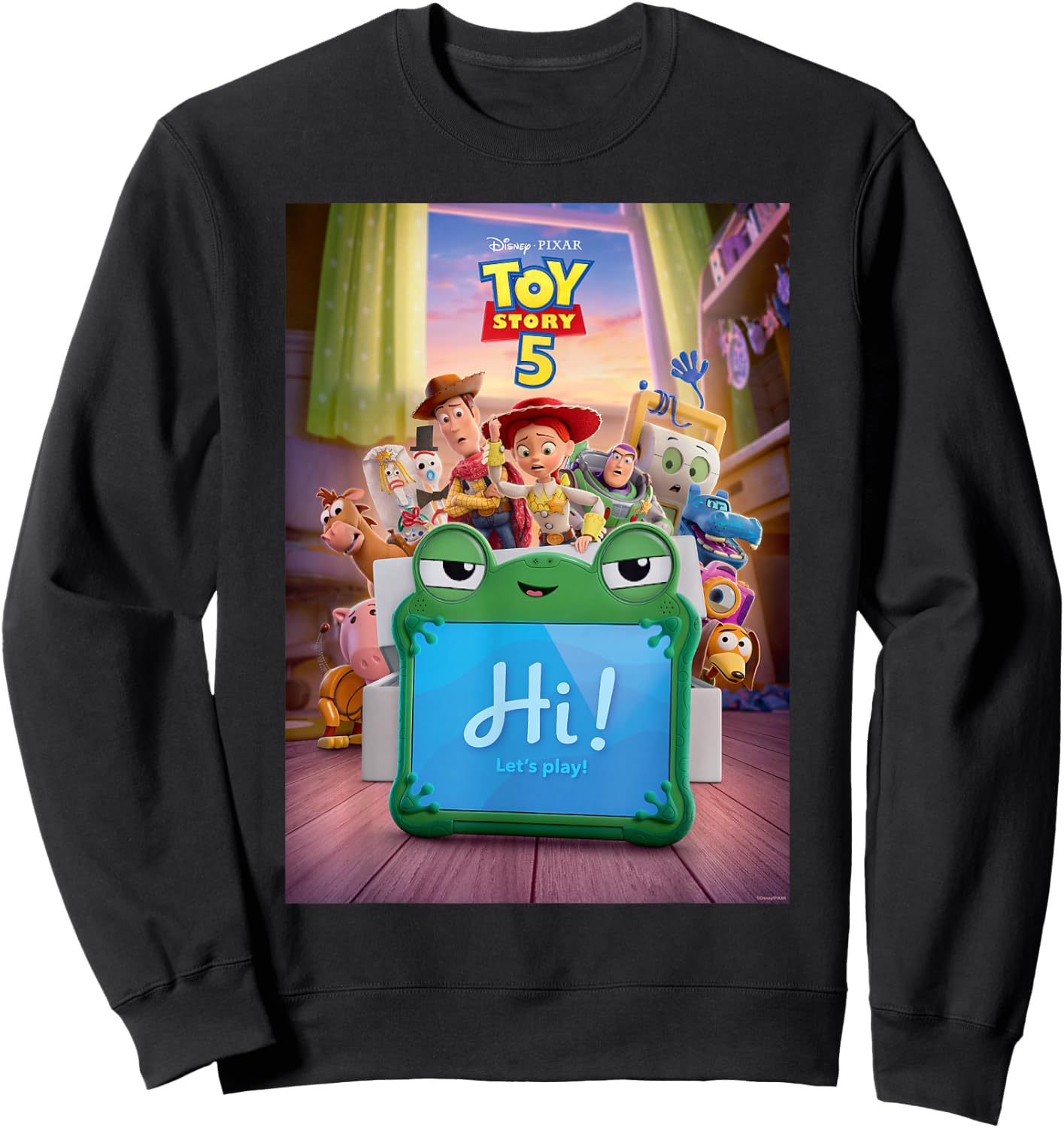 Disney and Pixar's Toy Story 5 Lilypad Hi Let's Play Poster Sweatshirt - Sweatshirt | Black