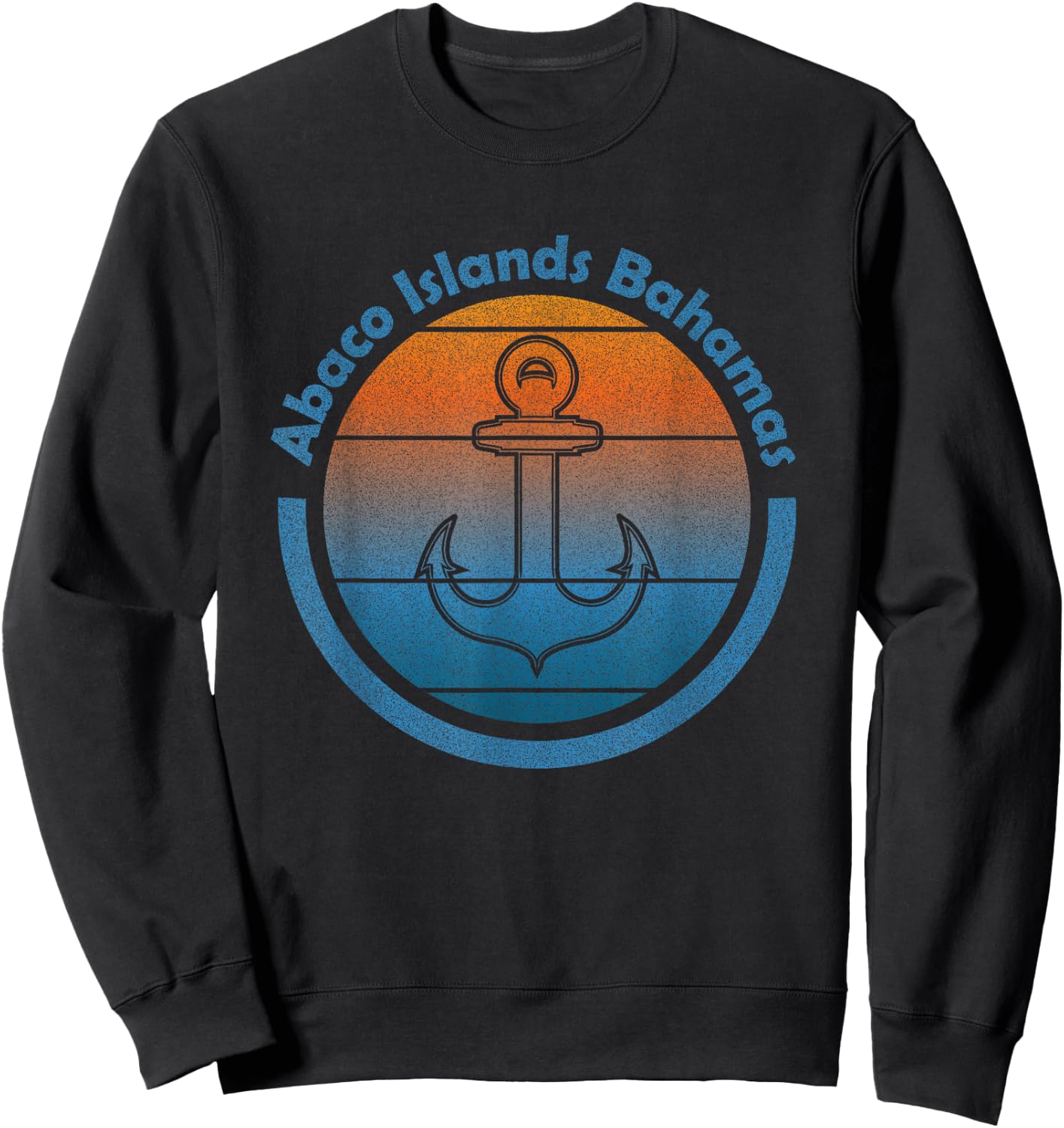 Bahama Vibes - Bahamian Sailing Anchor Abaco Islands Bahamas Sweatshirt - Sweatshirt | Black