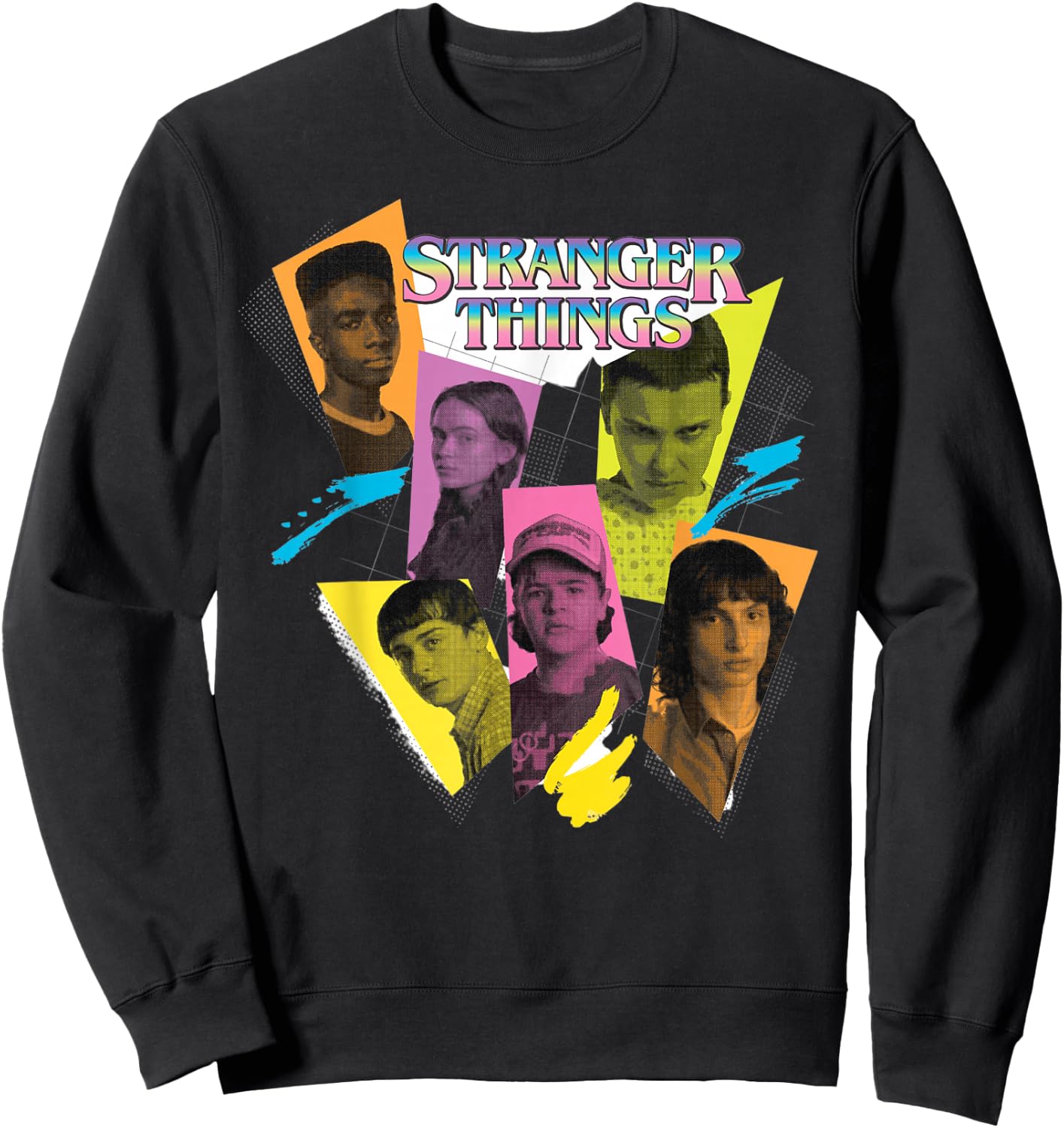 Stranger Things 4 Lucas, Max, Dustin, Eleven, Mike Sweatshirt - Sweatshirt | Black