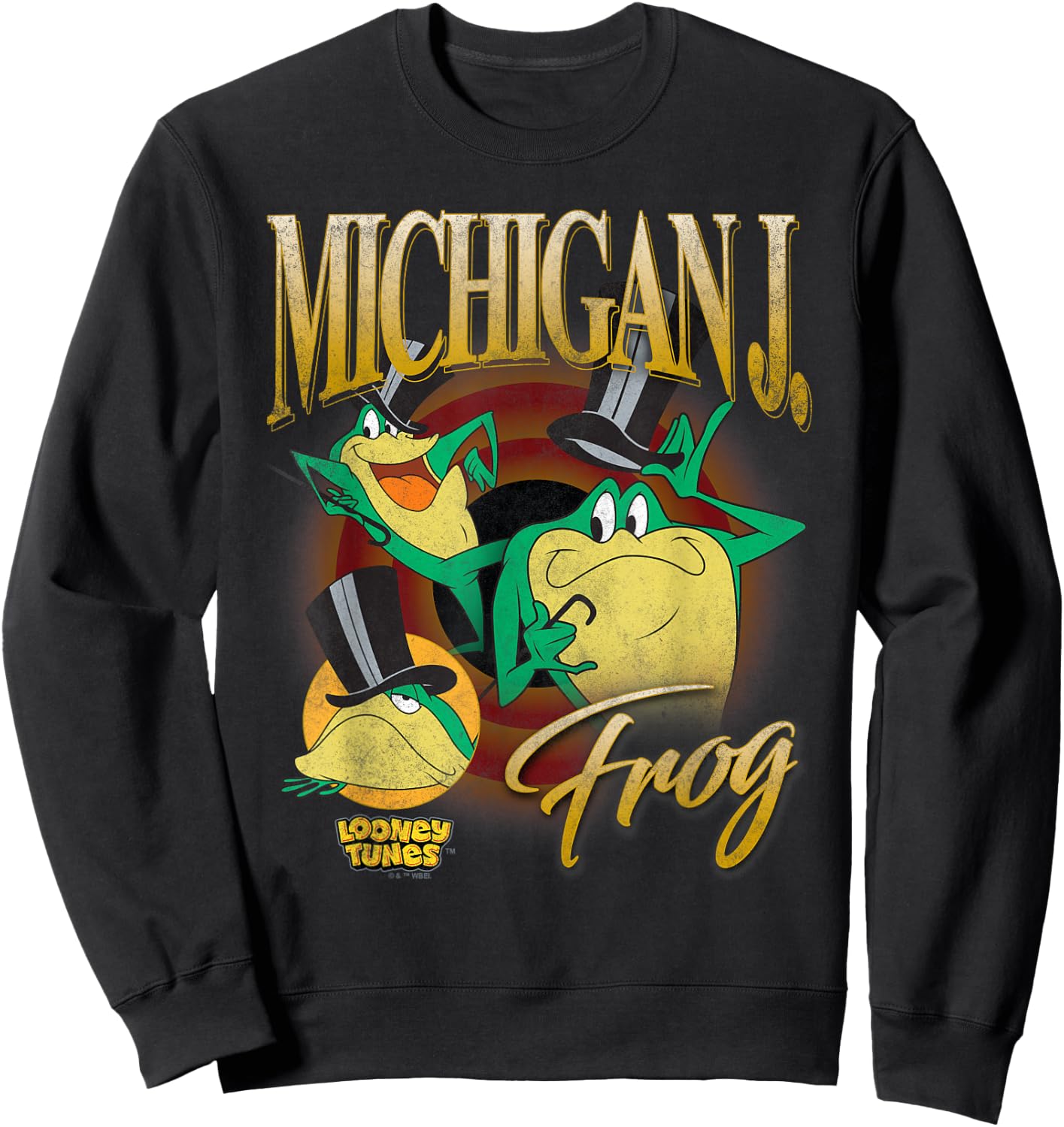 Looney Tunes Bootleg Michigan J Frog Sweatshirt - Sweatshirt | Black