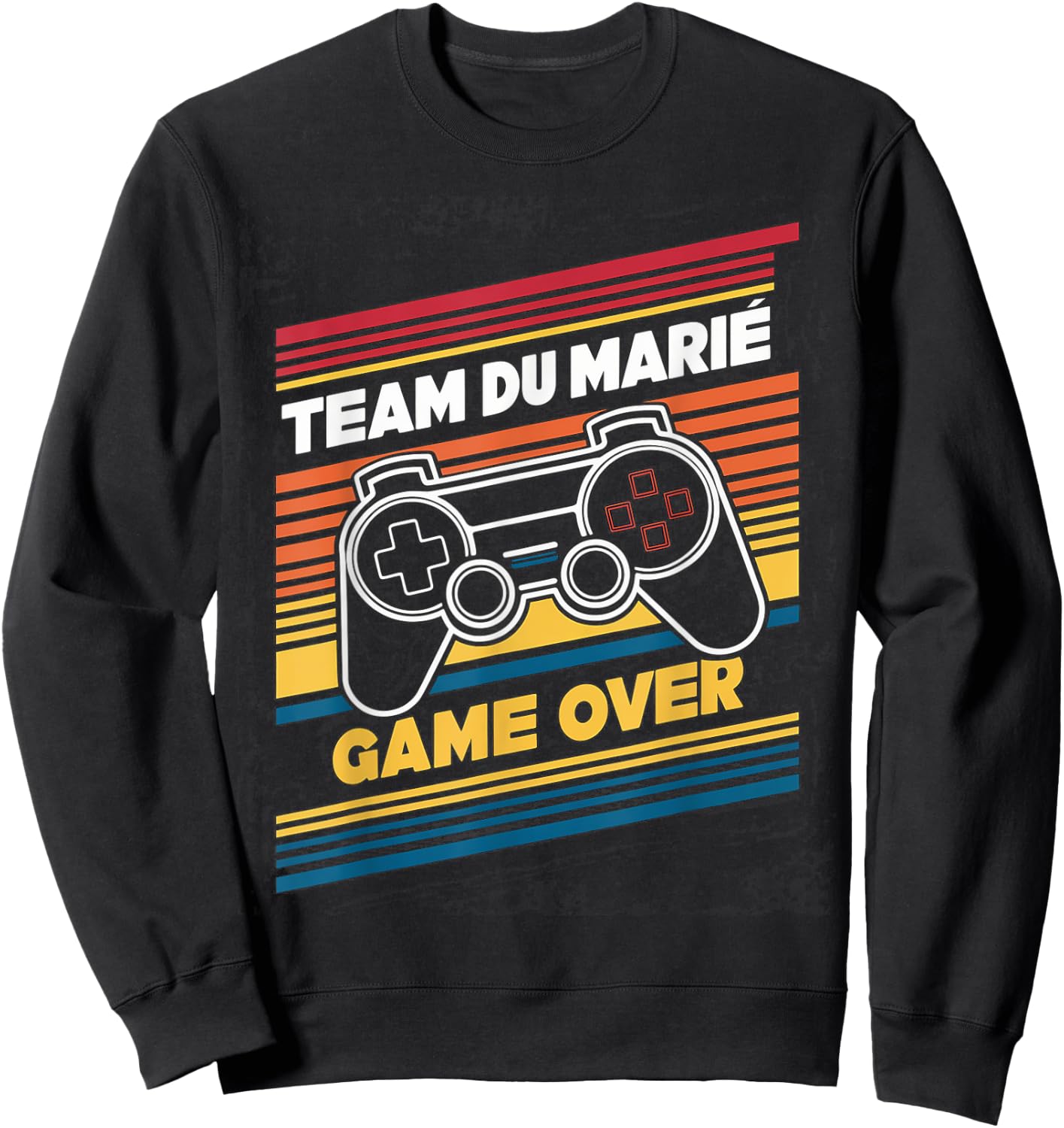 Team Of The Groom Game Over Husband Geek Humour , Black, S Sweatshirt - Sweatshirt | Black