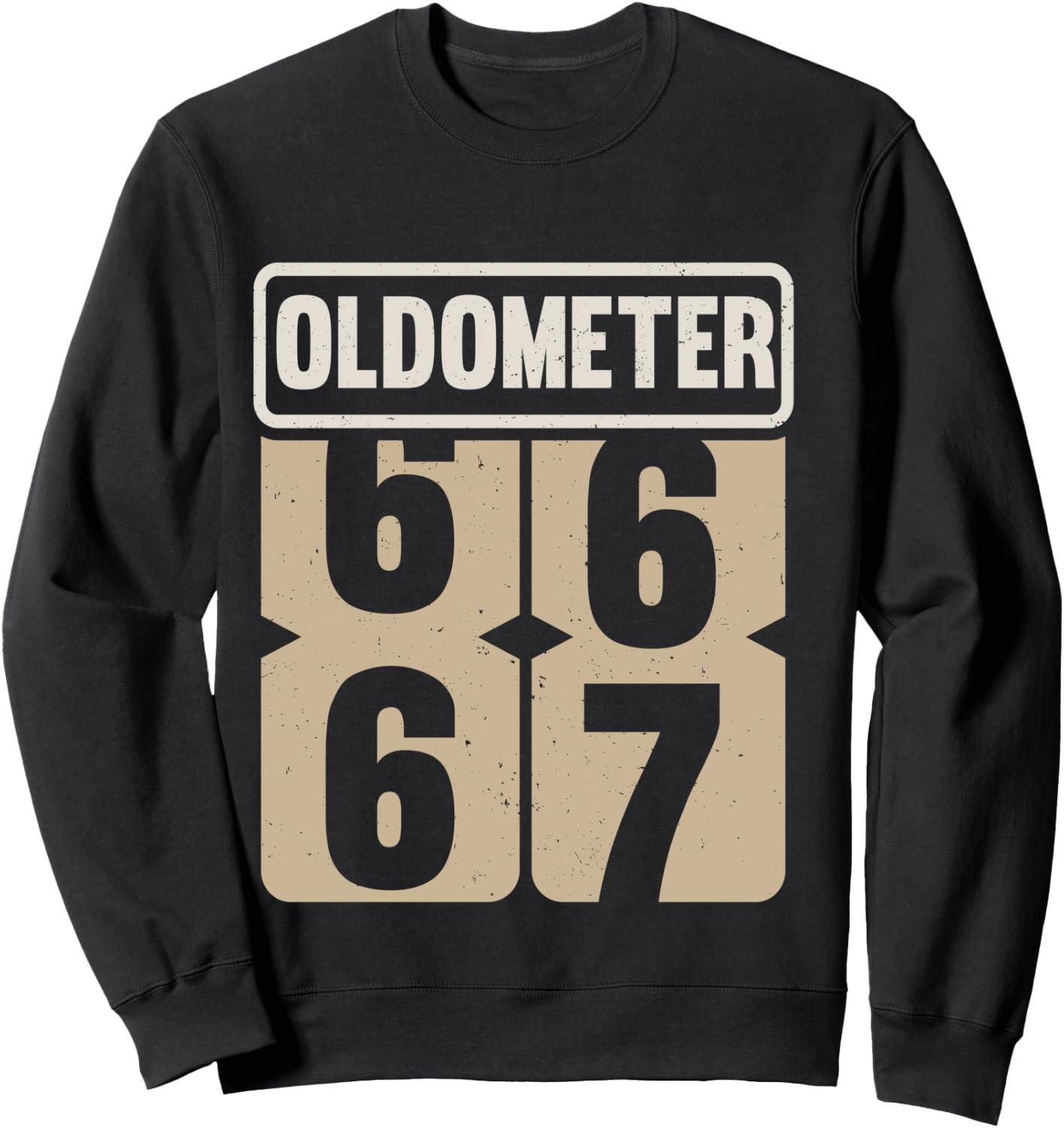 Vintage Legend 67 Years Old Oldometer 66-67 Men Women Bday Sweatshirt - Sweatshirt | Black