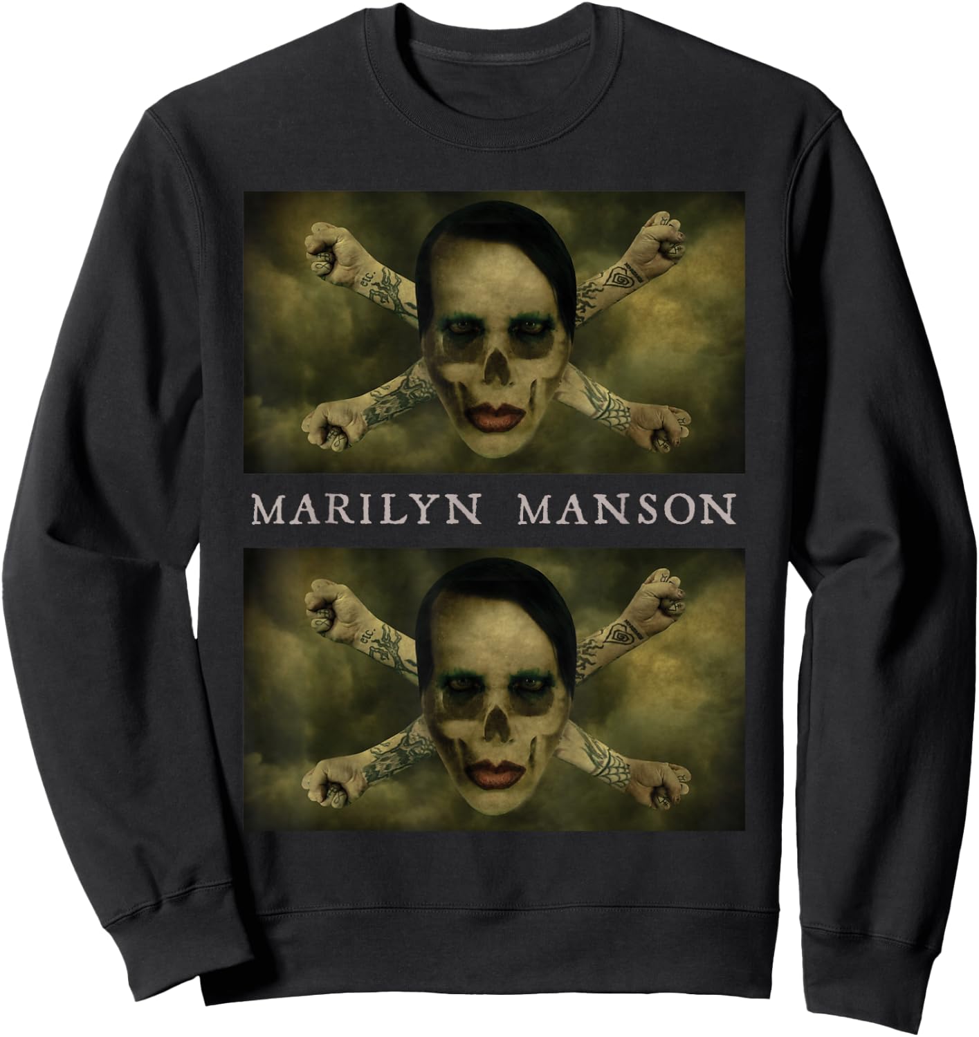 Marilyn Manson – Crossbones , Black, S Sweatshirt - Sweatshirt | Black