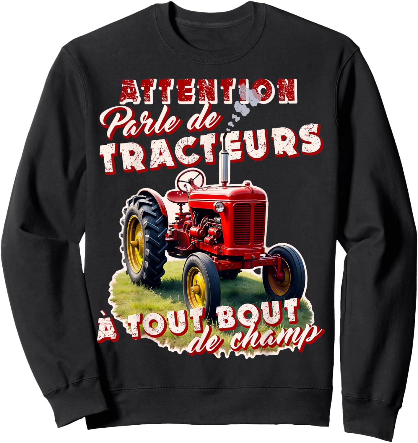 Tractor Farmer Gift Tractor Old Humorous , Black, S Sweatshirt - Sweatshirt | Black