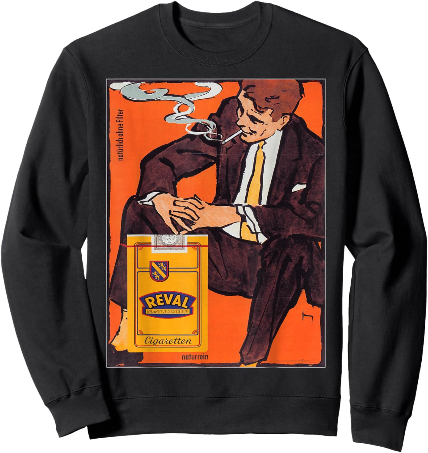 Vintage poster - Reval Cigarettes Retro Sweatshirt - Sweatshirt | Black