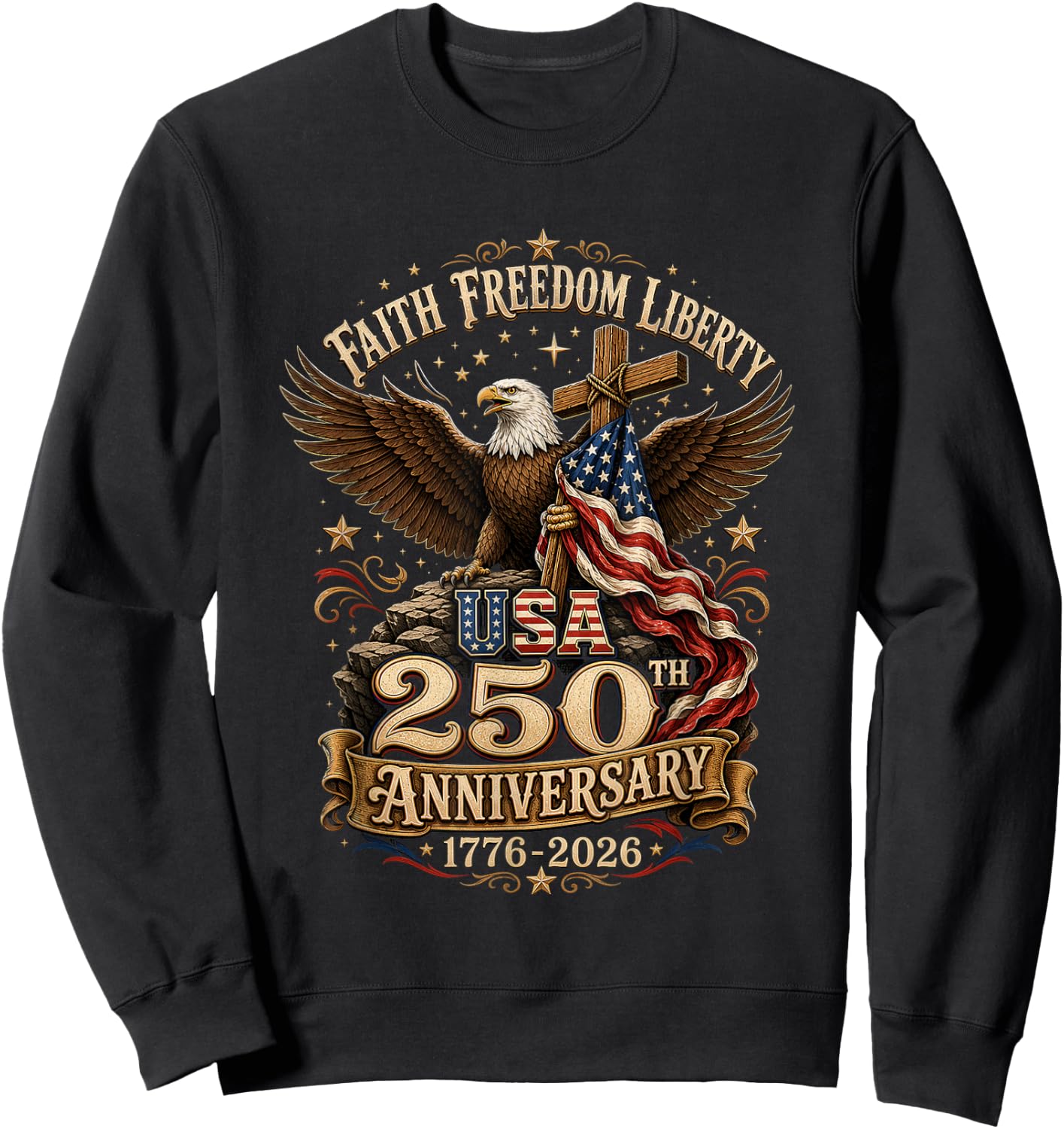 USA 250th Anniversary Sweatshirt - Sweatshirt | Black