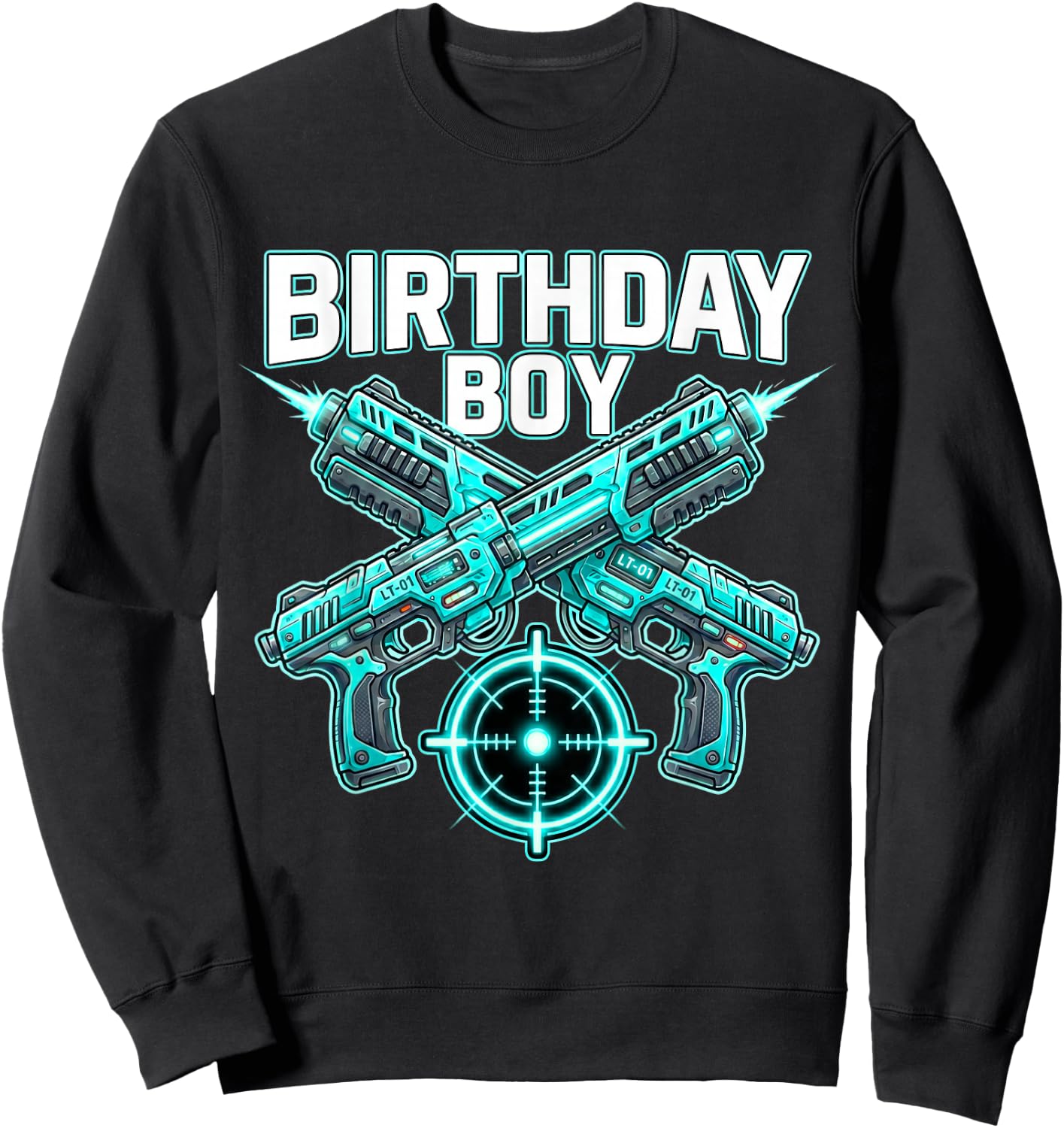 Laser Tag Birthday Shirt Laser Tag Party Boys Birthday Boy Sweatshirt - Sweatshirt | Black