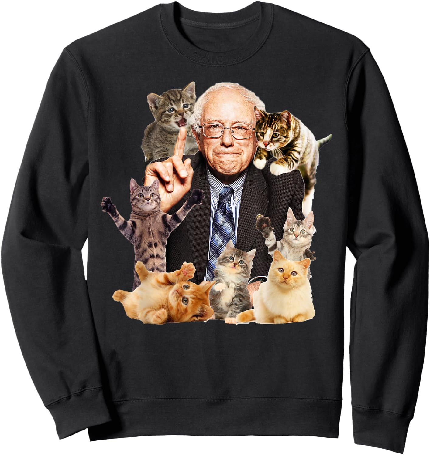 Bernie and Cats - Feel the Purr Sweatshirt - Sweatshirt | Black