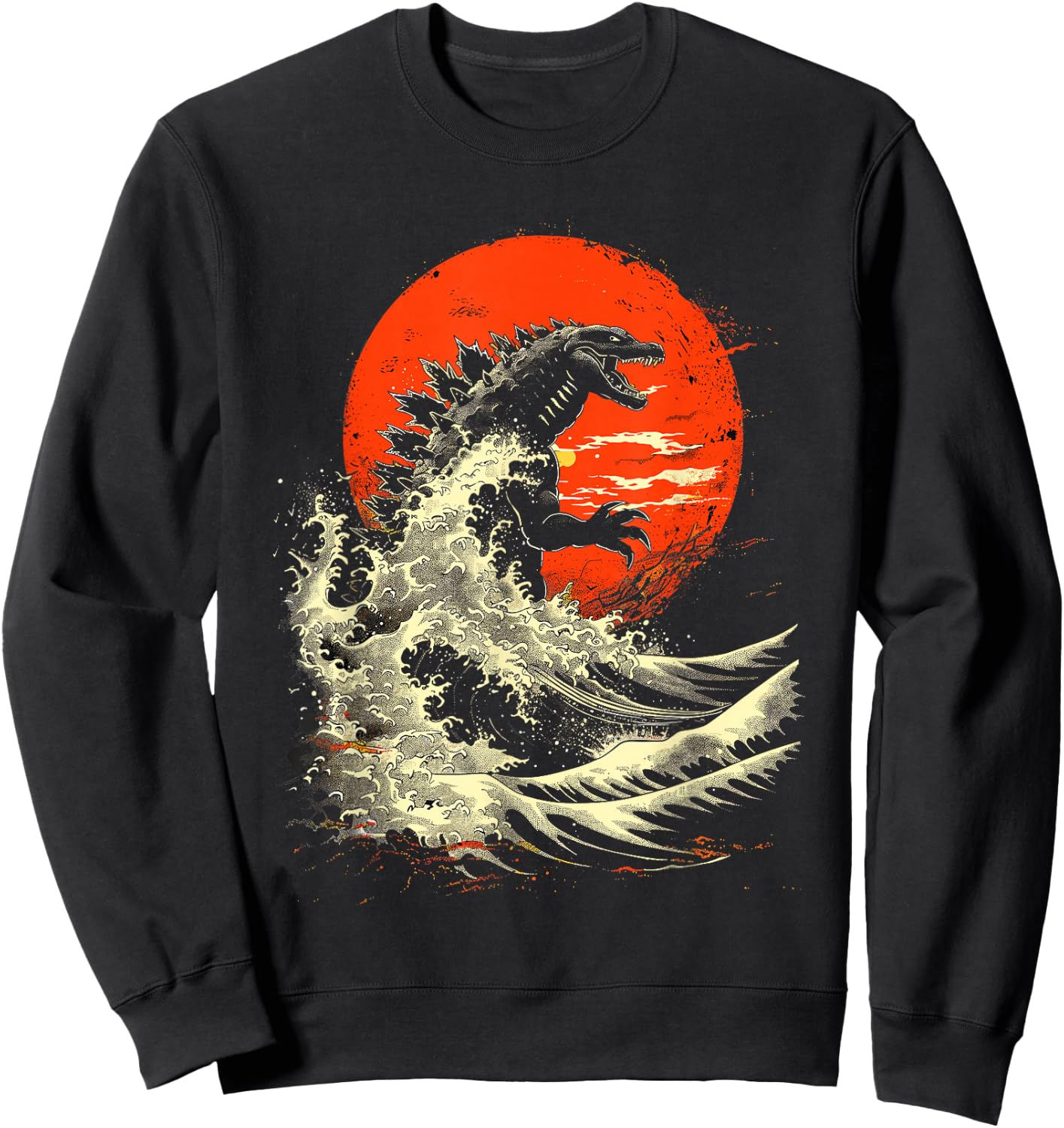 Kaiju Monster Movie I Japanese Kaiju Sweatshirt - Sweatshirt | Black