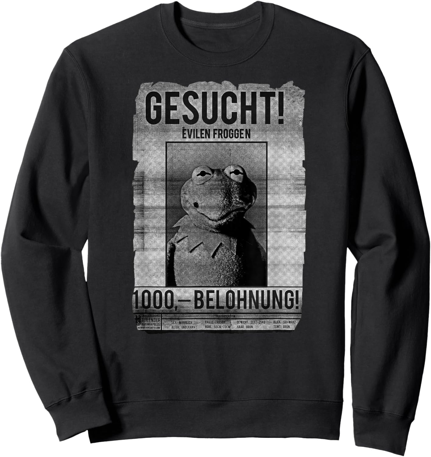 Disney The Muppets Constantine Most Dangerous Vintage Poster Sweatshirt - Sweatshirt | Black
