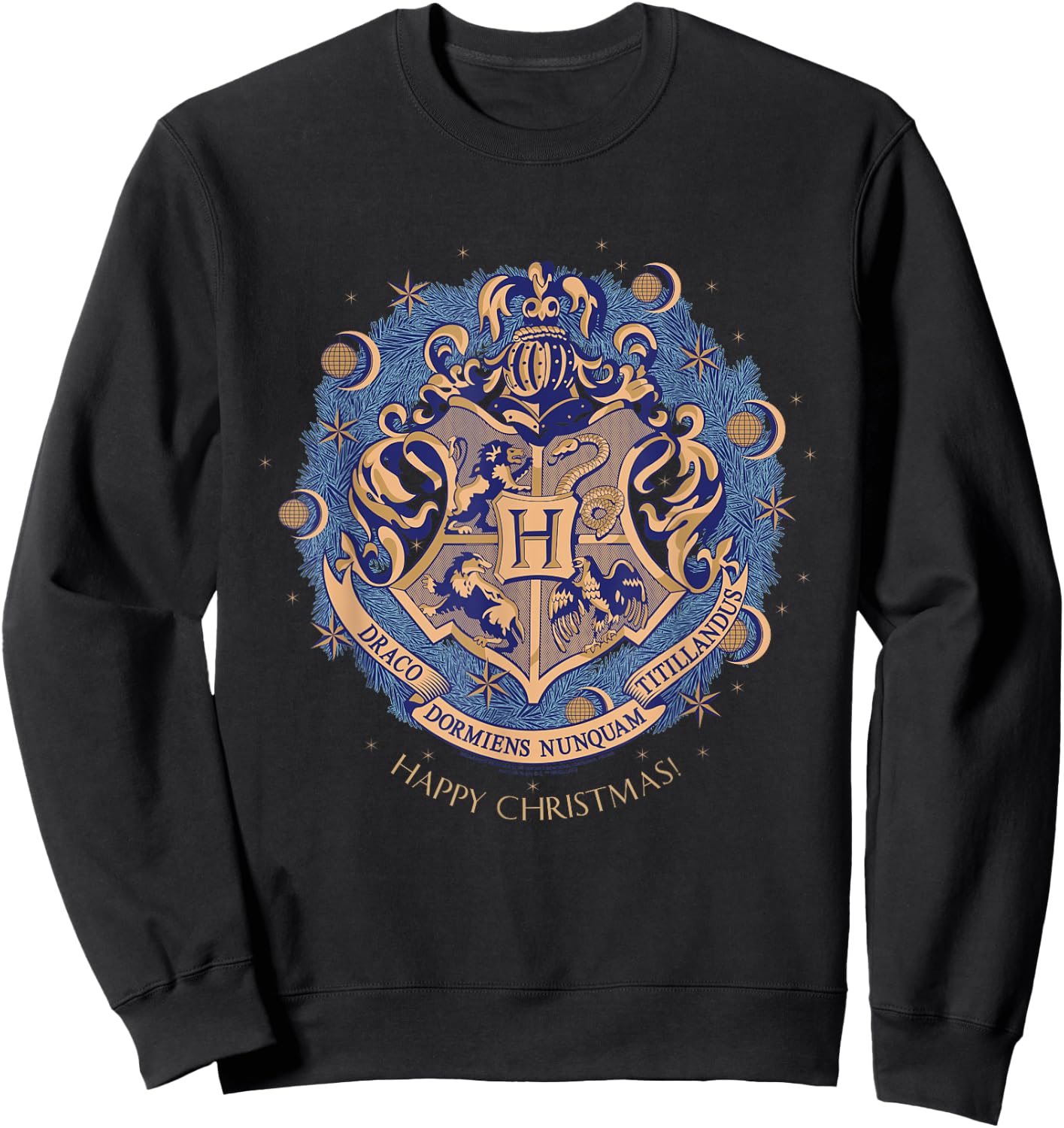Harry Potter Happy Christmas from Hogwarts Christmas Sweatshirt - Sweatshirt | Black