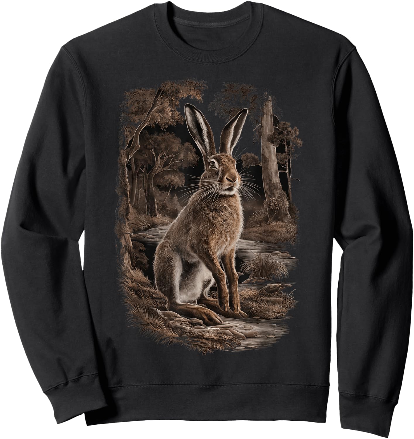 Hare Hunting Gift and Clothing for Hunters , Black, S Sweatshirt - Sweatshirt | Black