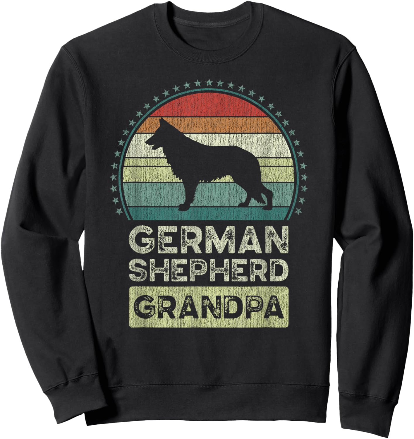 German Shepherd Grandpa, Father's Day, Grandfather Sweatshirt - Sweatshirt | Black