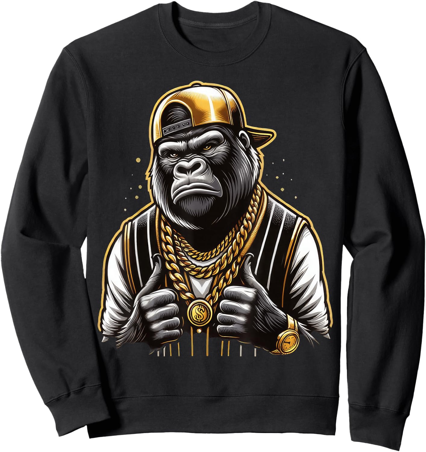 Kostüm Rapper Kinder , black Sweatshirt - Sweatshirt | Black