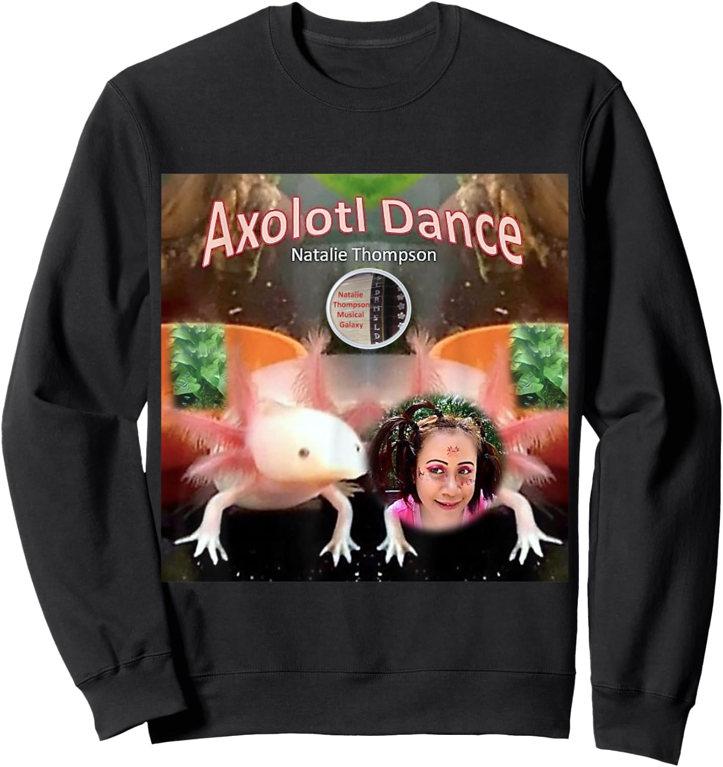 Axolotl Dance by Natalie Thompson Sweatshirt - Sweatshirt | Black