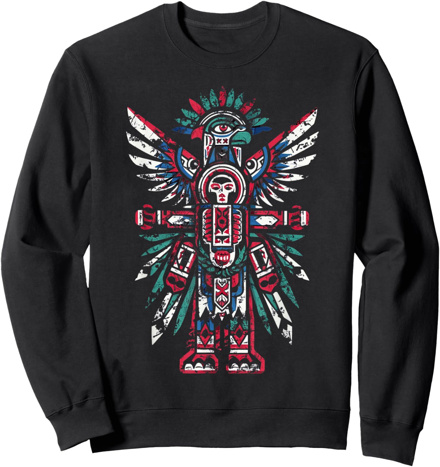Alaska, Raven Haida Tribal Art, Native American Sweatshirt - Sweatshirt | Black