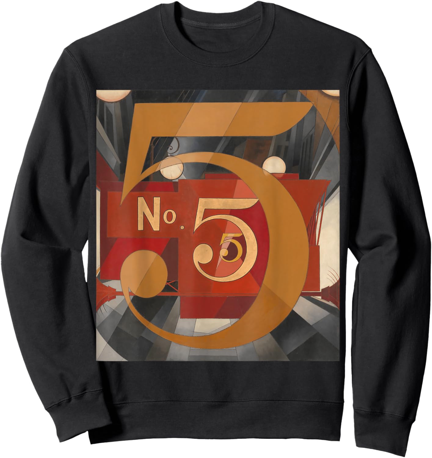 I Saw The Figure 5 in Gold Vintage Fine Art Sweatshirt - Sweatshirt | Black