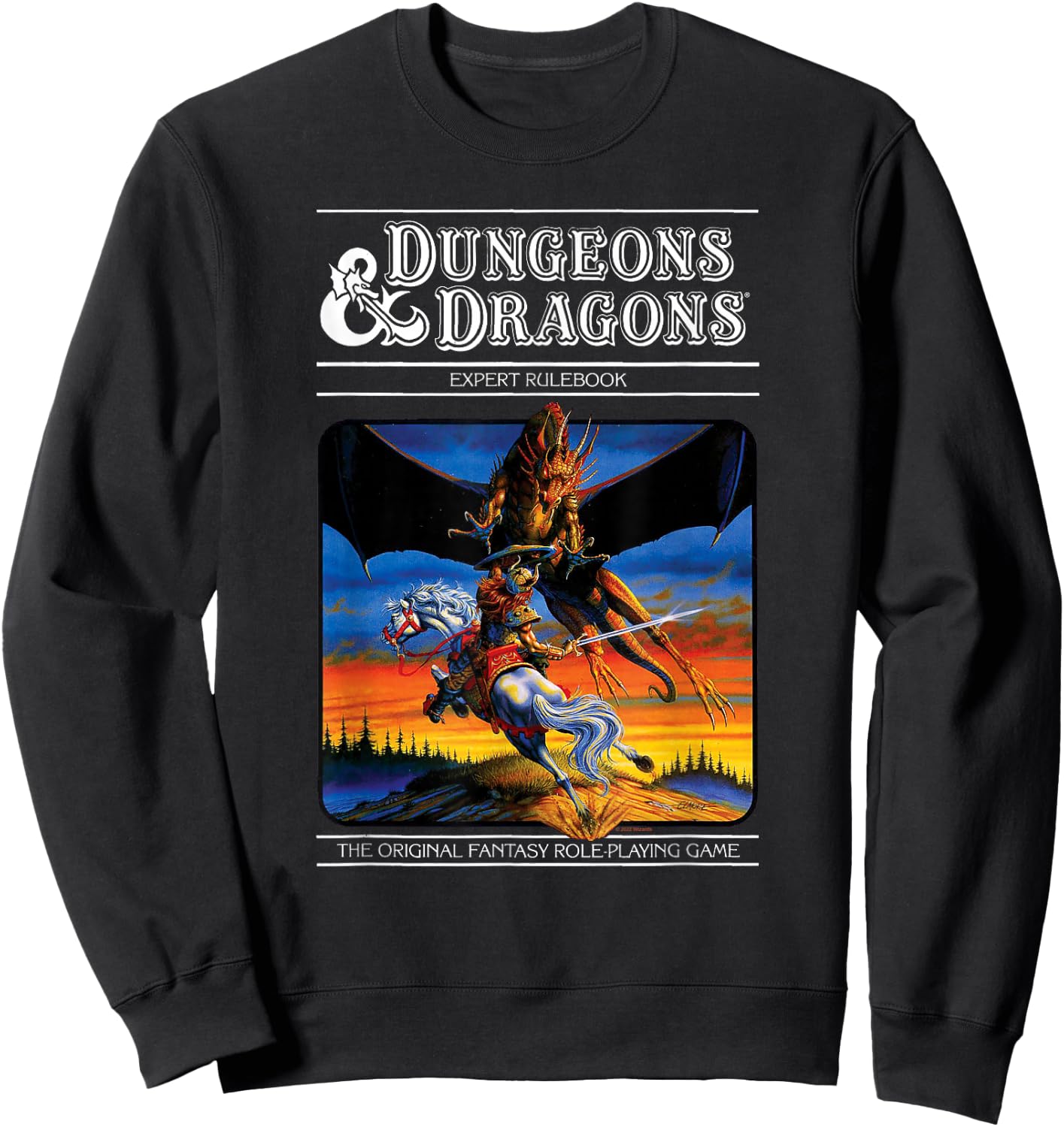 Dungeons & Dragons Vintage Expert Rulebook , black Sweatshirt - Sweatshirt | Black