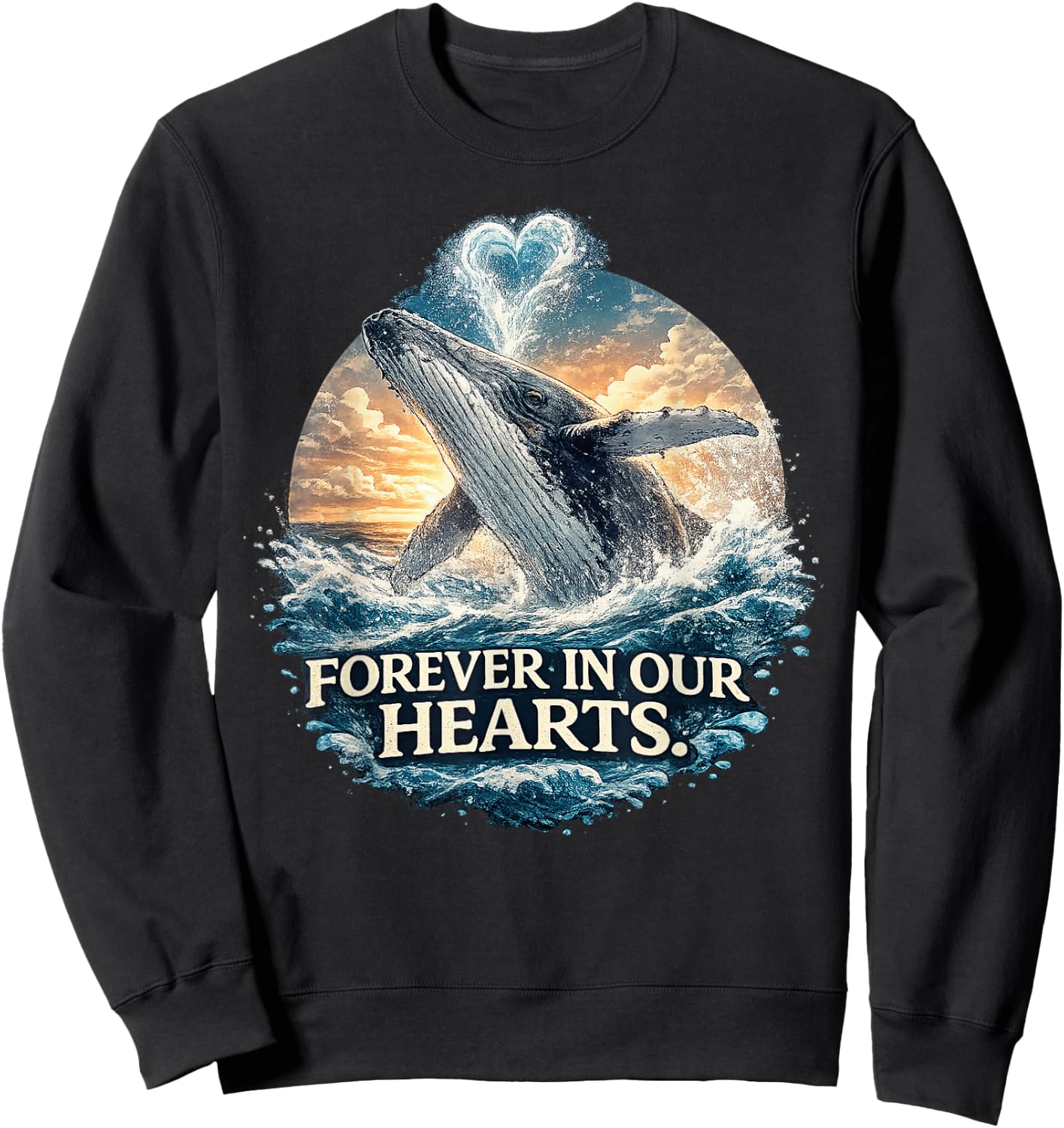 Timmy Wal Ostsee Buckelwal Team Hope Free In Unseren Herzen Sweatshirt - Sweatshirt | Black