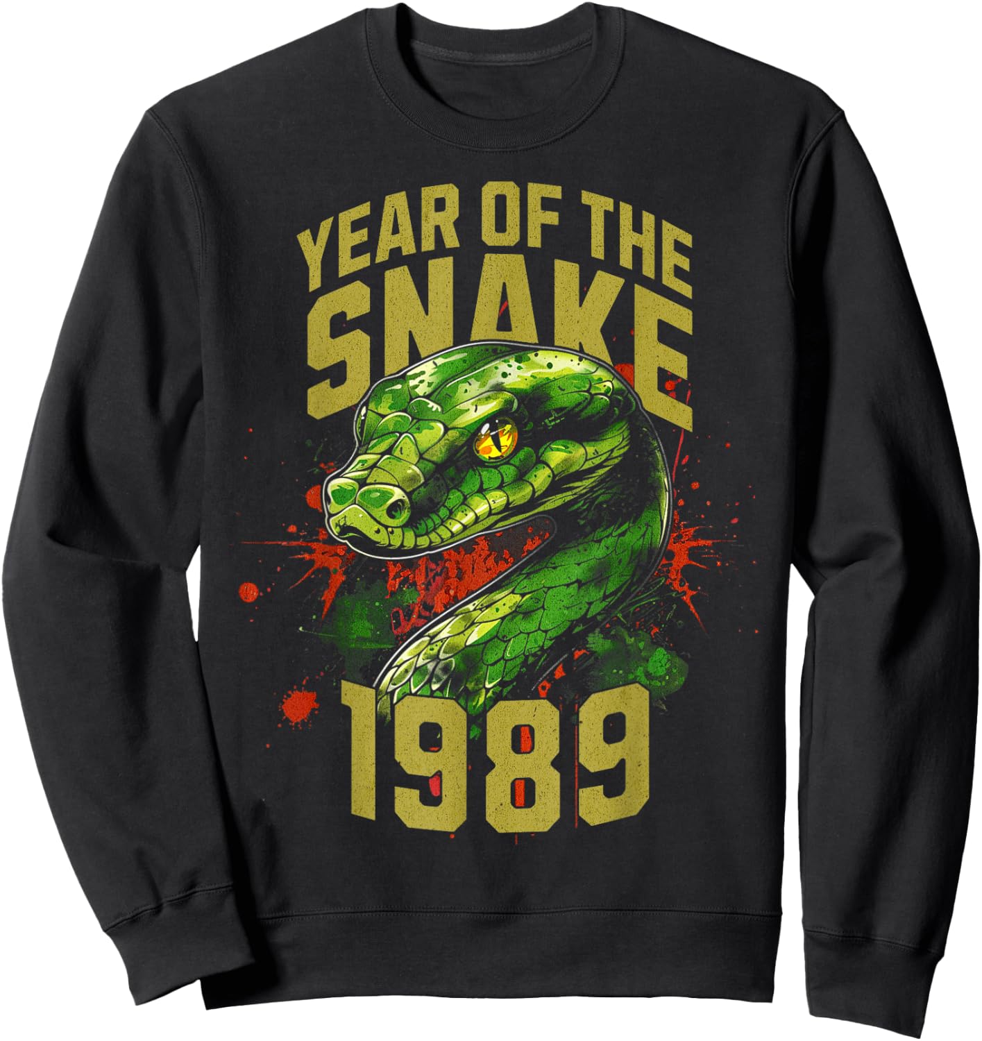 Born in 1989 Year of the Snake Chinese Zodiac Sign Sweatshirt - Sweatshirt | Black