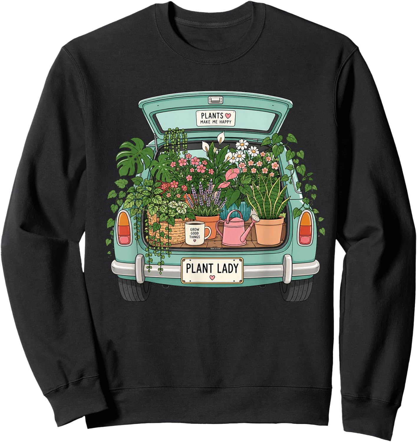 Funny Gardening Moms I was Left Unsupervised Plants Lover Sweatshirt - Sweatshirt | Black