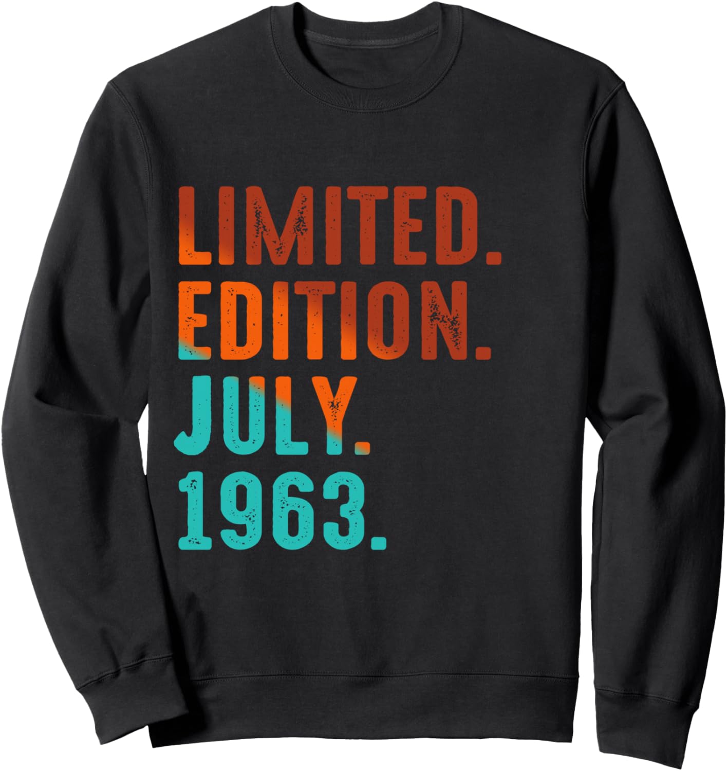 Édition limitée Juillet 1963 Anniversaire Manche Longue Sweatshirt - Sweatshirt | Black