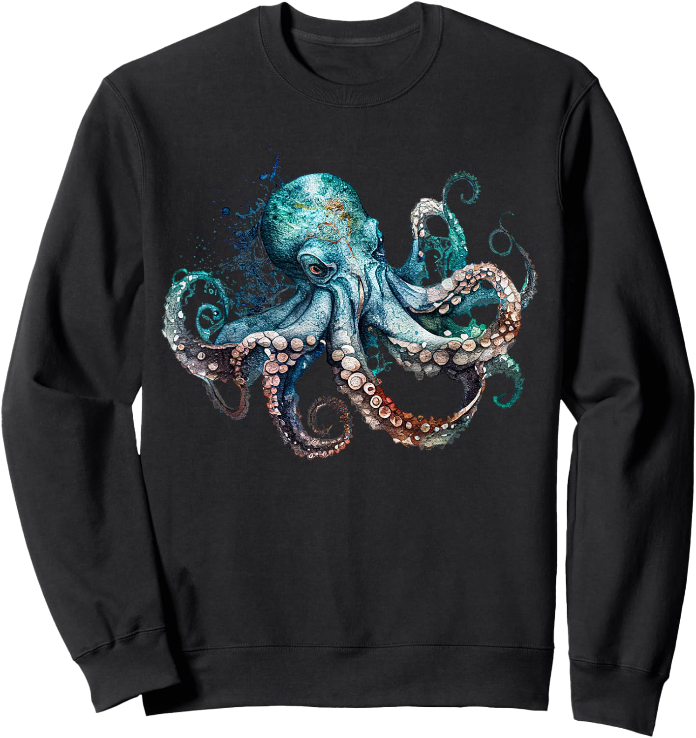 Funny octopus Ocean Zoology Teuthology biologists sailing Sweatshirt - Sweatshirt | Black