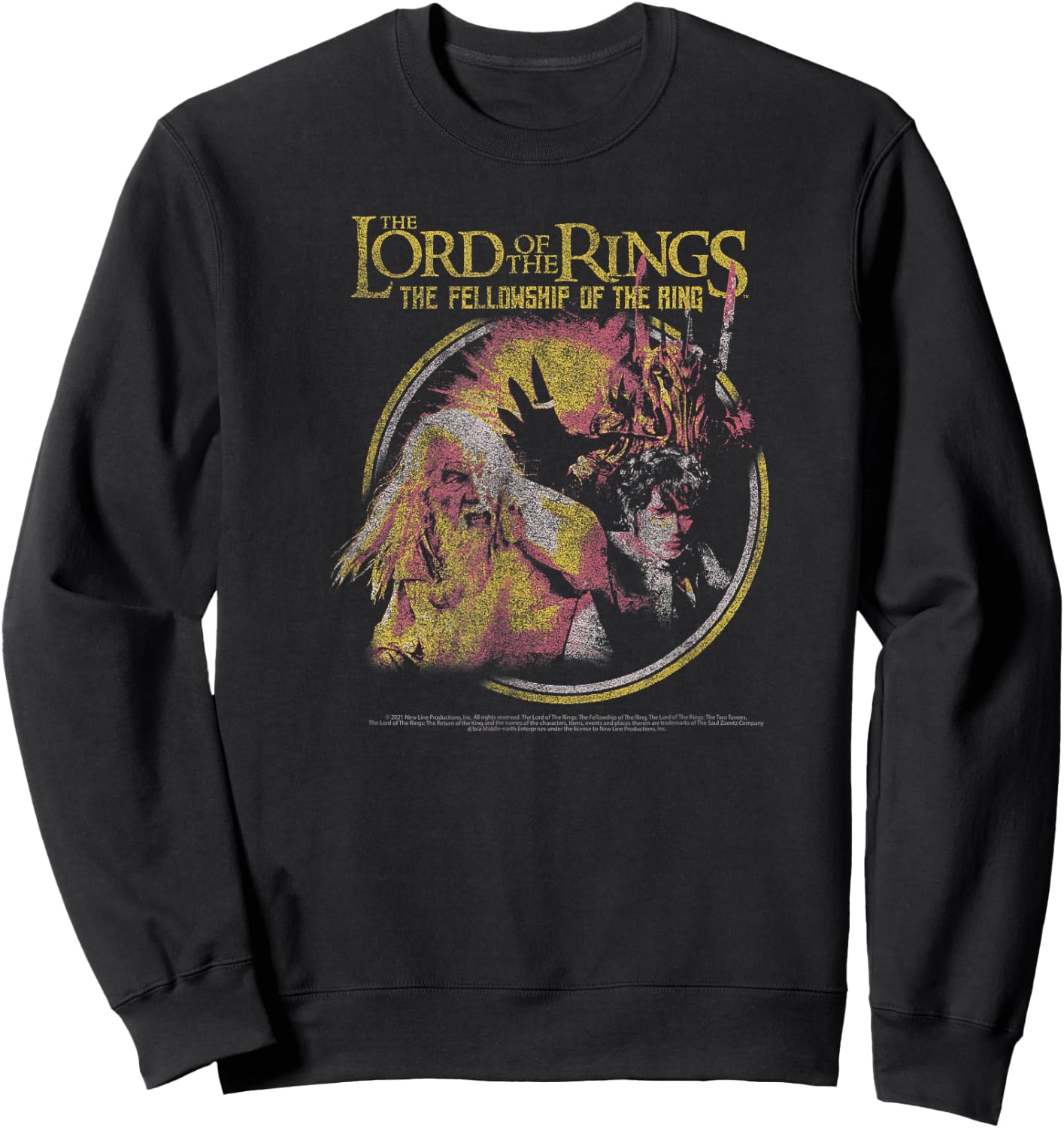 The Lord of The Rings Fellowship of The Ring Sauron Poster Sweatshirt - Sweatshirt | Black