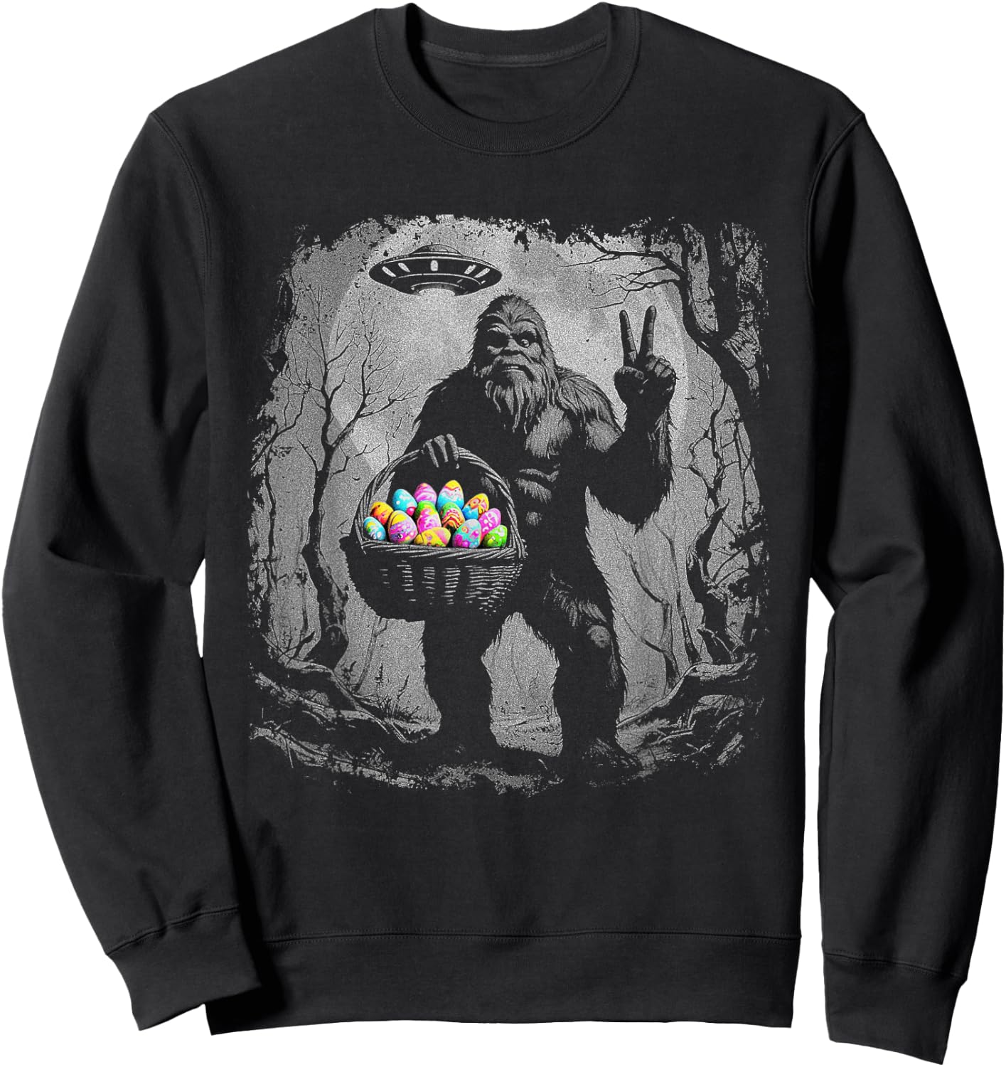 Sasquatch Easter Eggs Funny Easter Bigfoot Lovers Sweatshirt - Sweatshirt | Black