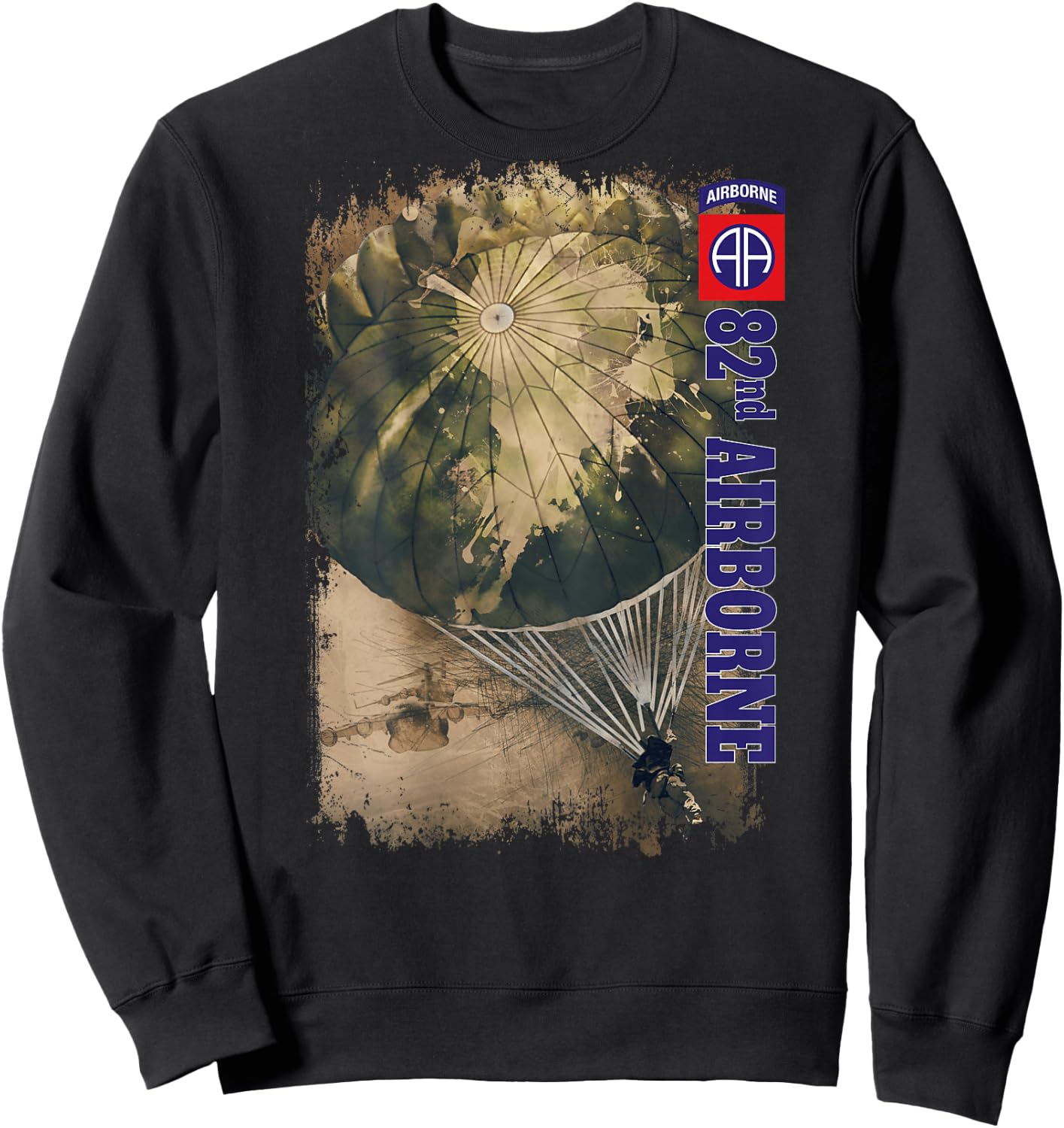 US Army 82nd Airborne Division Sweatshirt - Sweatshirt | Black