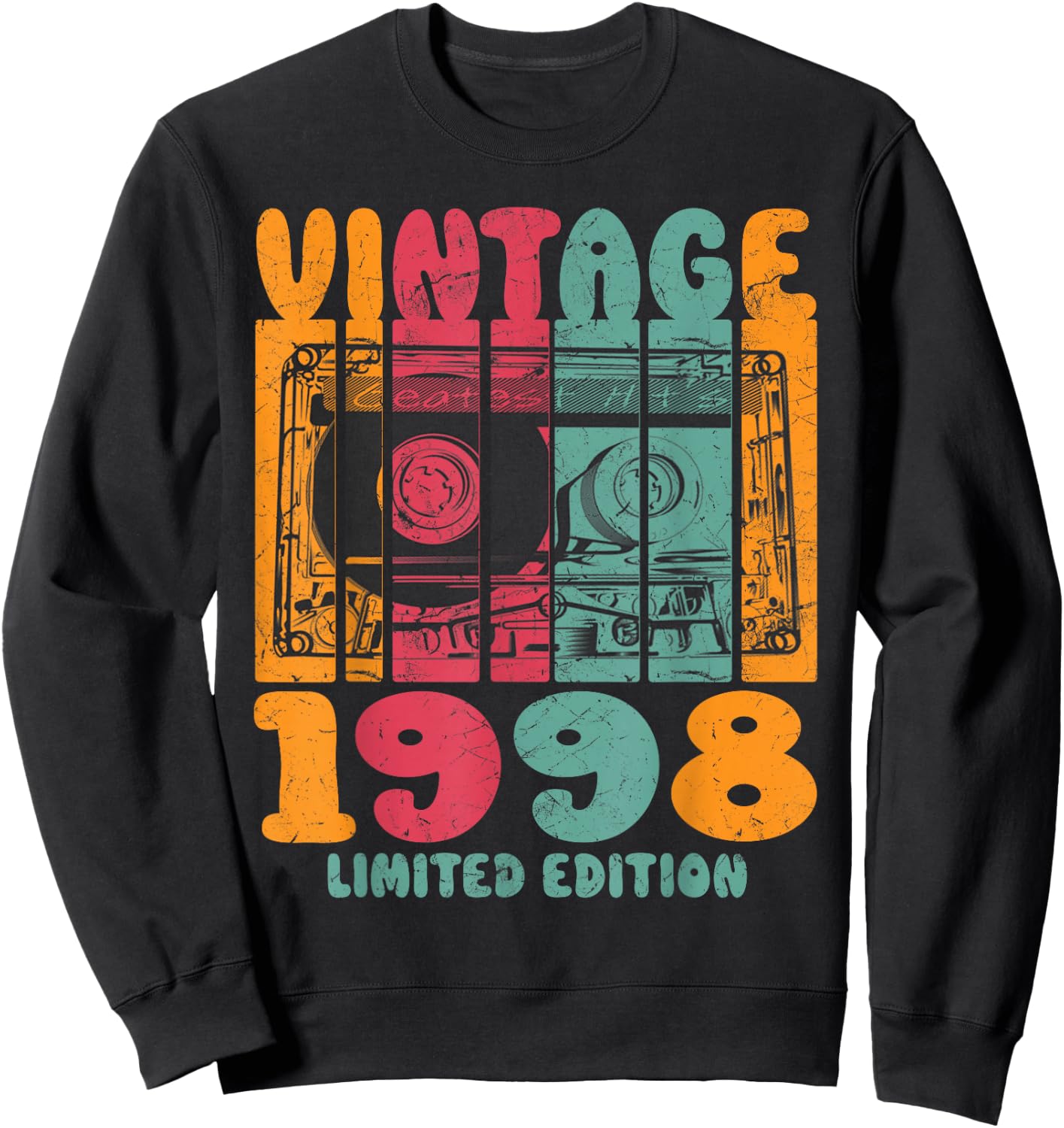 Vintage Greatest Hits 1998 Limited Edition Retro Birthday Sweatshirt - Sweatshirt | Black