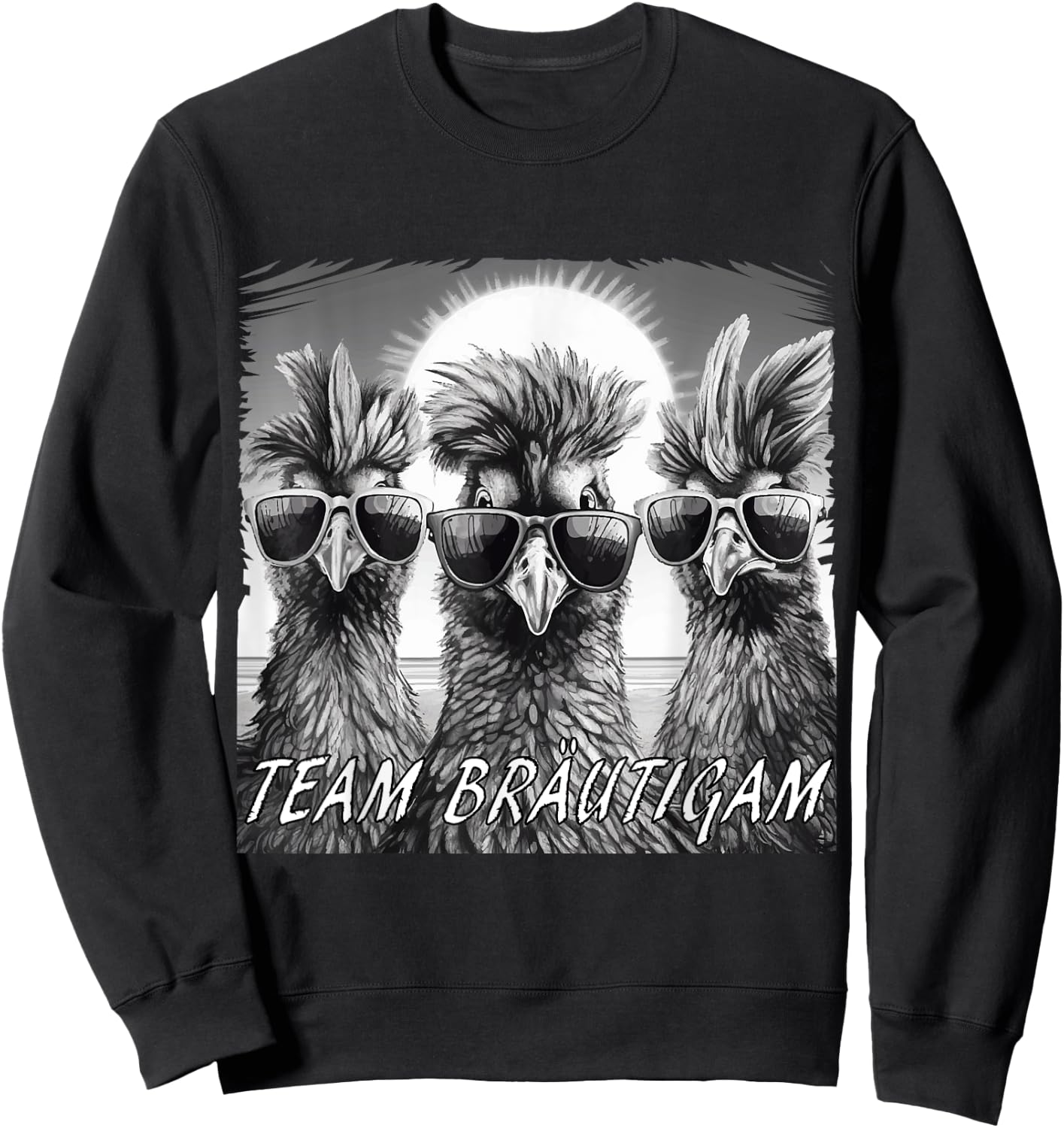 JGA Team Bräutigam für Bauern & Hühner Fans JGA Sweatshirt - Sweatshirt | Black