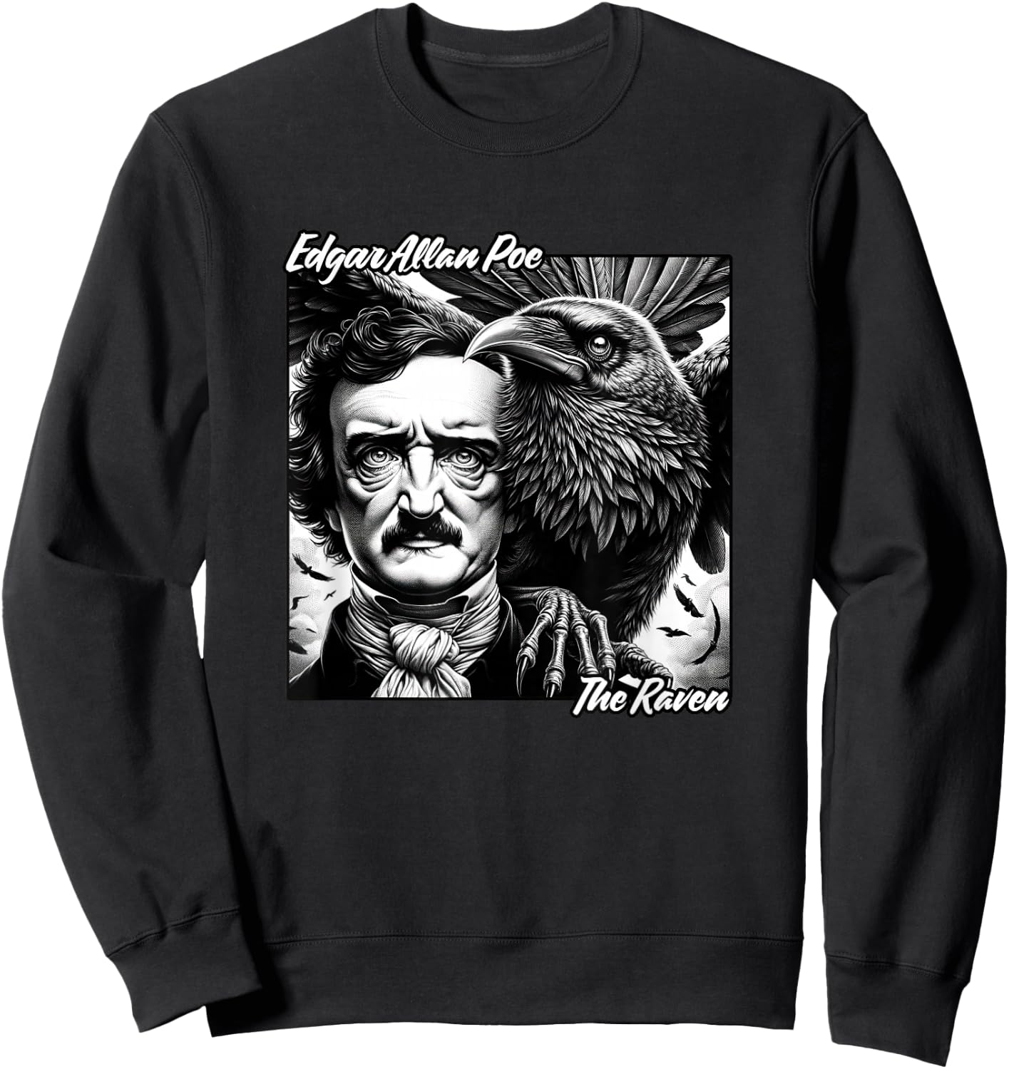 Edgar Allan Poe Nevermore Quoth The Raven Sweatshirt - Sweatshirt | Black