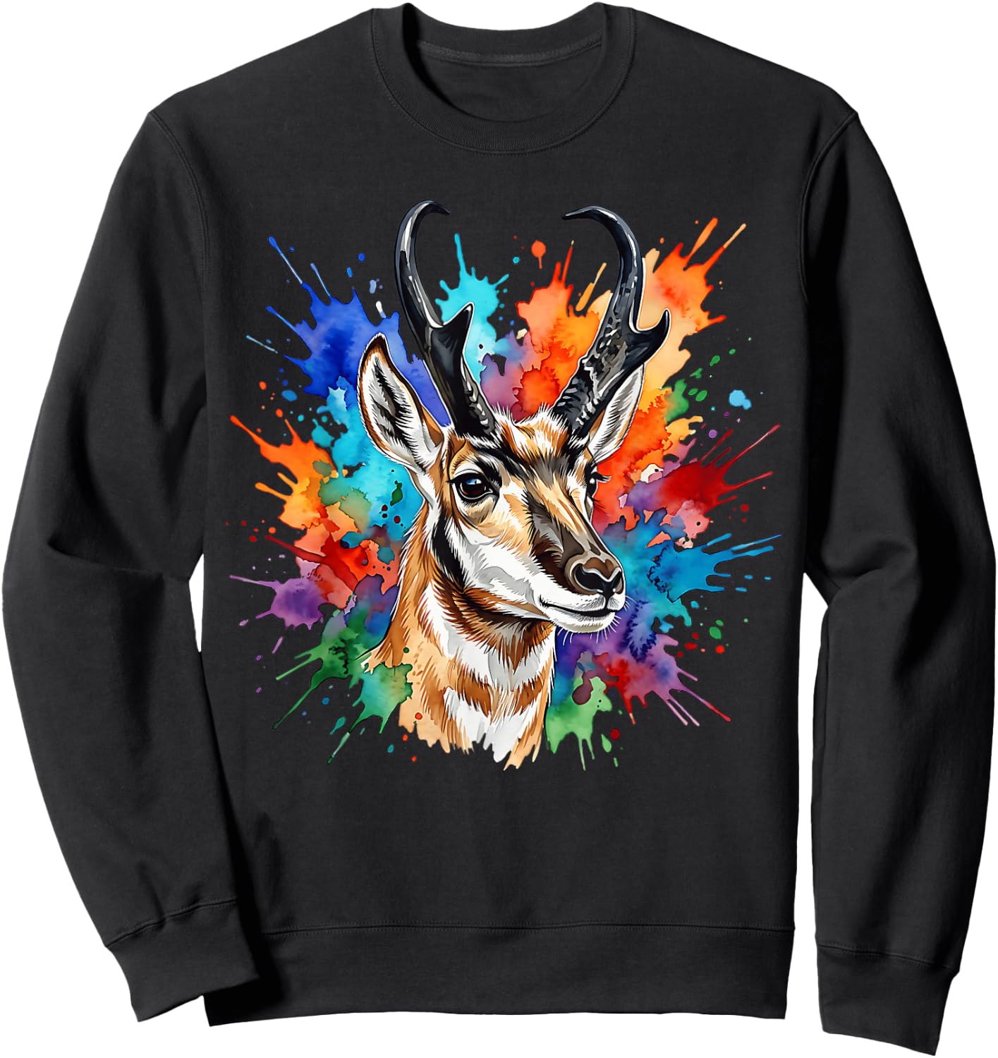 Pronghorn Antelope Sweatshirt - Sweatshirt | Black