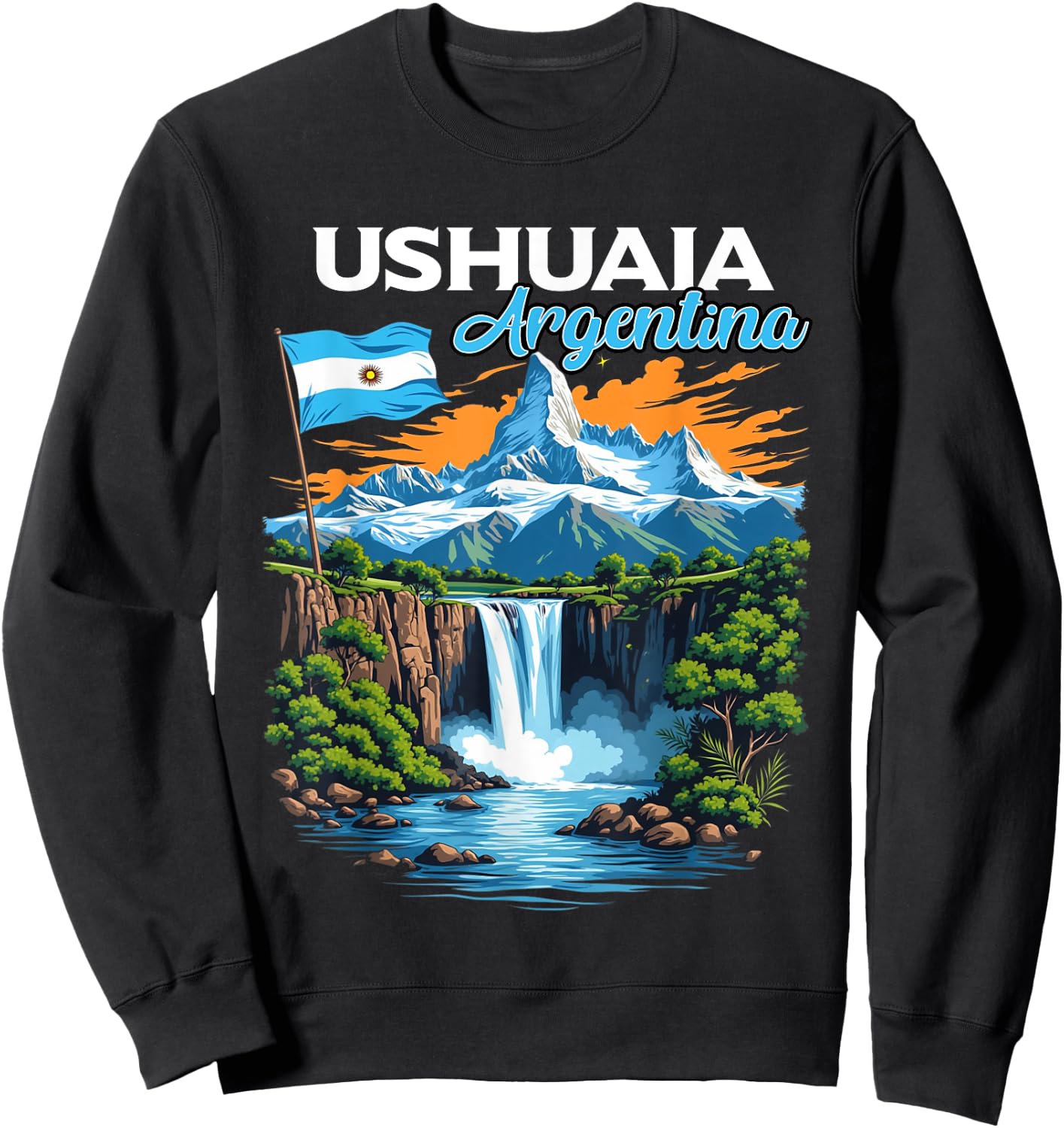 Ushuaia Argentina Souvenir Travel Vacation Sweatshirt - Sweatshirt | Black