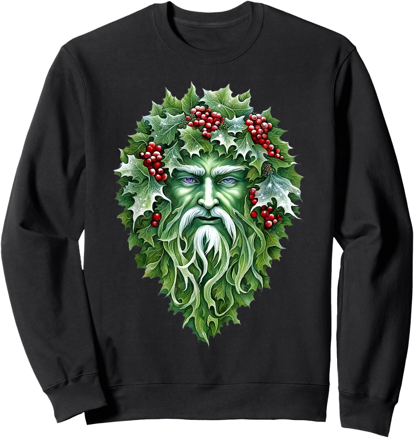Yule Holly King Green Sweatshirt - Sweatshirt | Black
