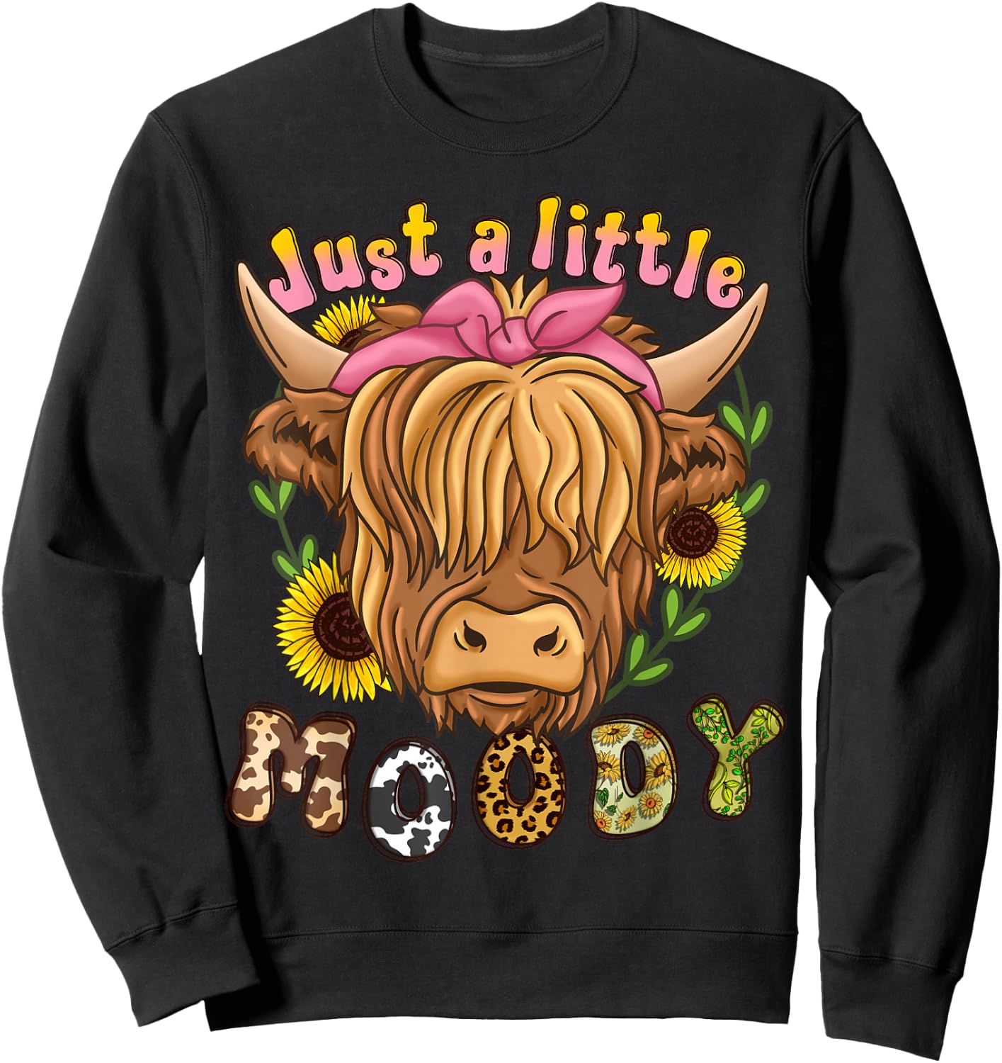 Highland Cow Scottish Highland Cow Sweatshirt - Sweatshirt | Black