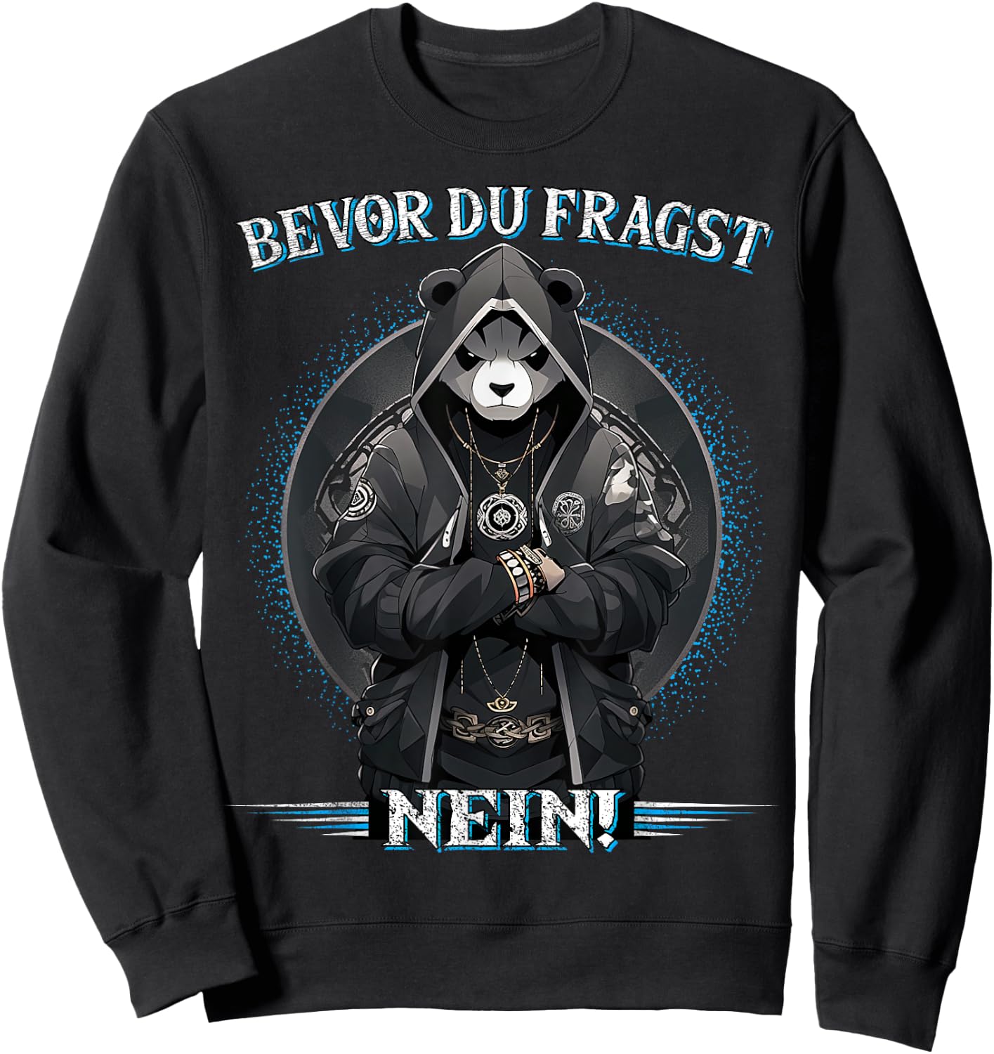 Bevor du fragst - Nein Lustiges Sarkasmus Anime Panda Kaffee Sweatshirt - Sweatshirt | Black