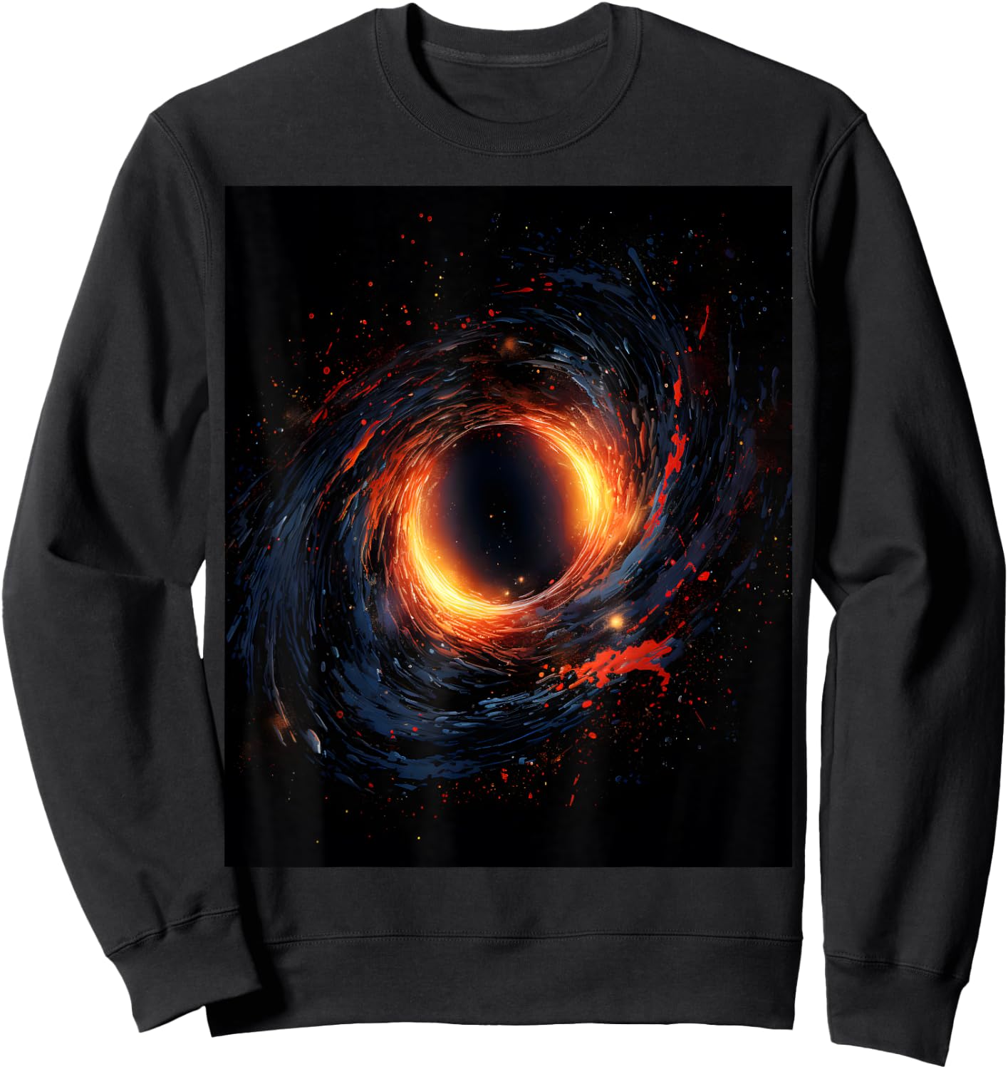 Blackhole in Deep Space Sweatshirt - Sweatshirt | Black