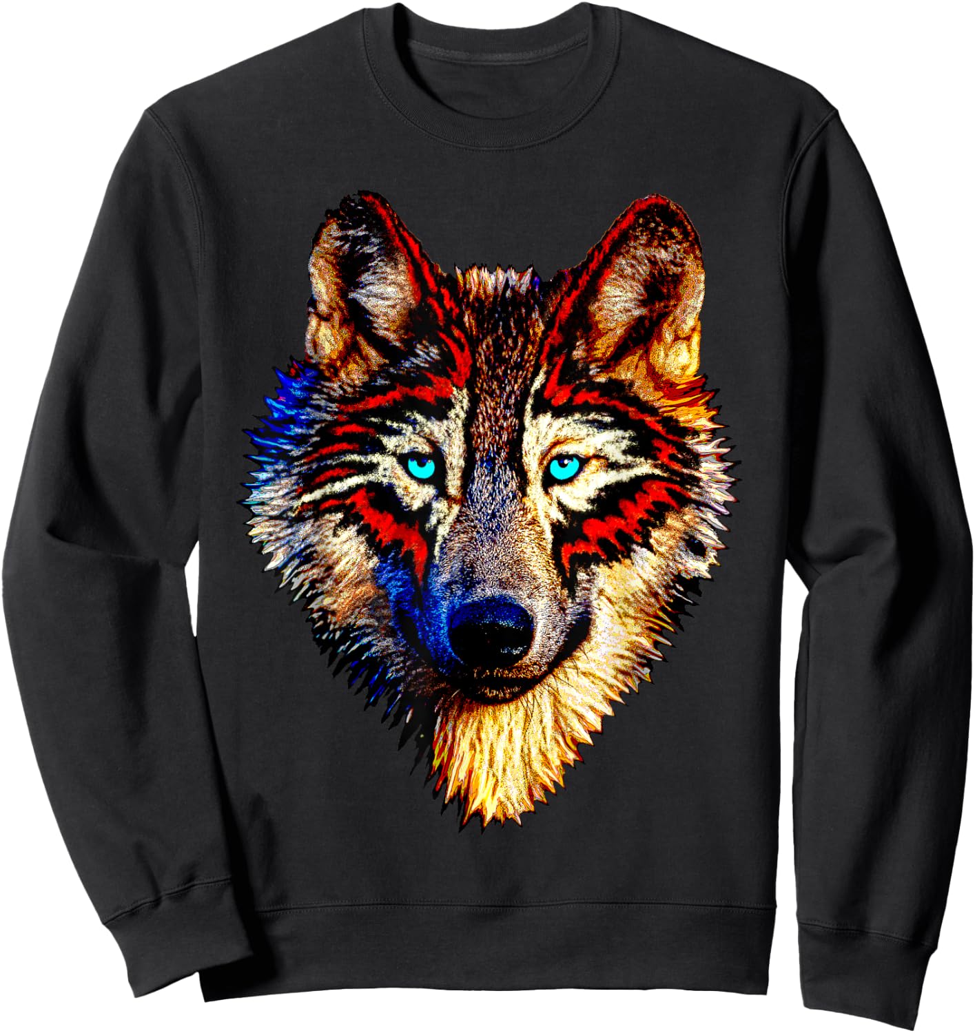 Wolf Spirit Animal Sacred Shaman Native American Clan Gift Sweatshirt - Sweatshirt | Black