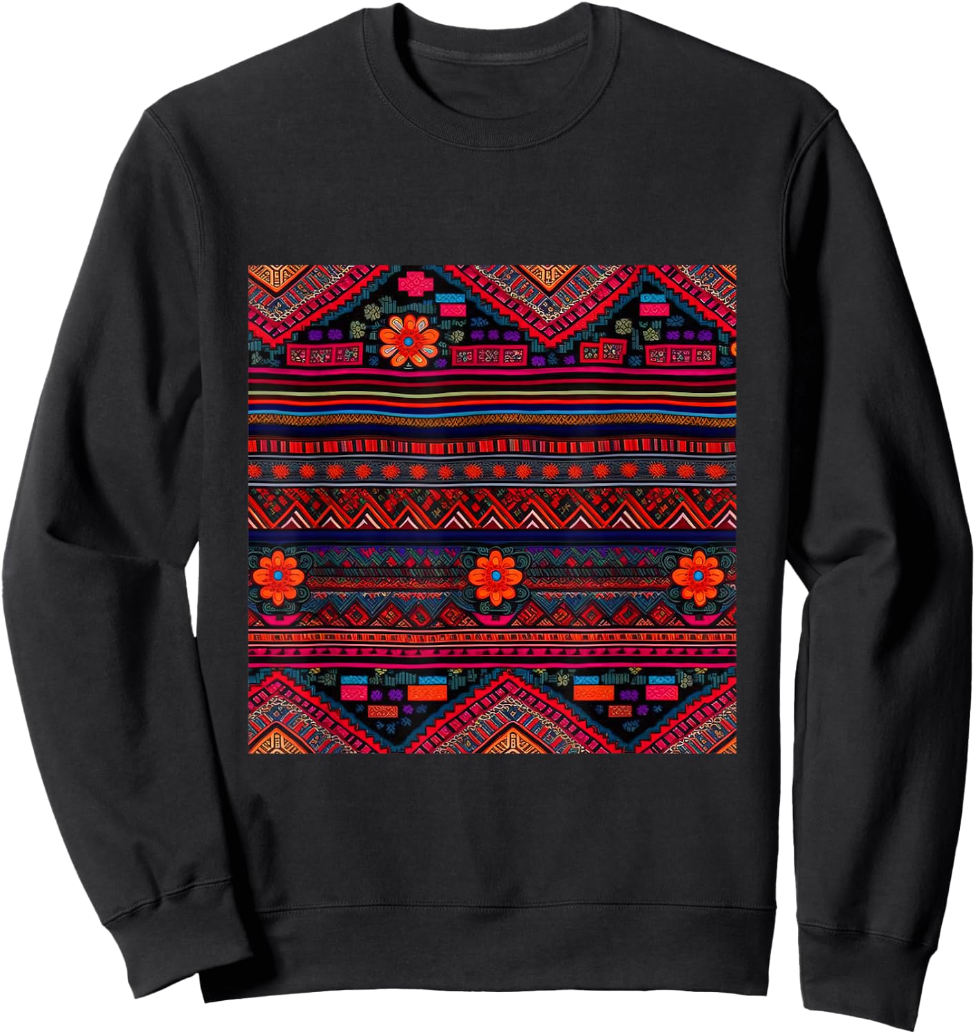 Hmong Tribal Design Sweatshirt - Sweatshirt | Black